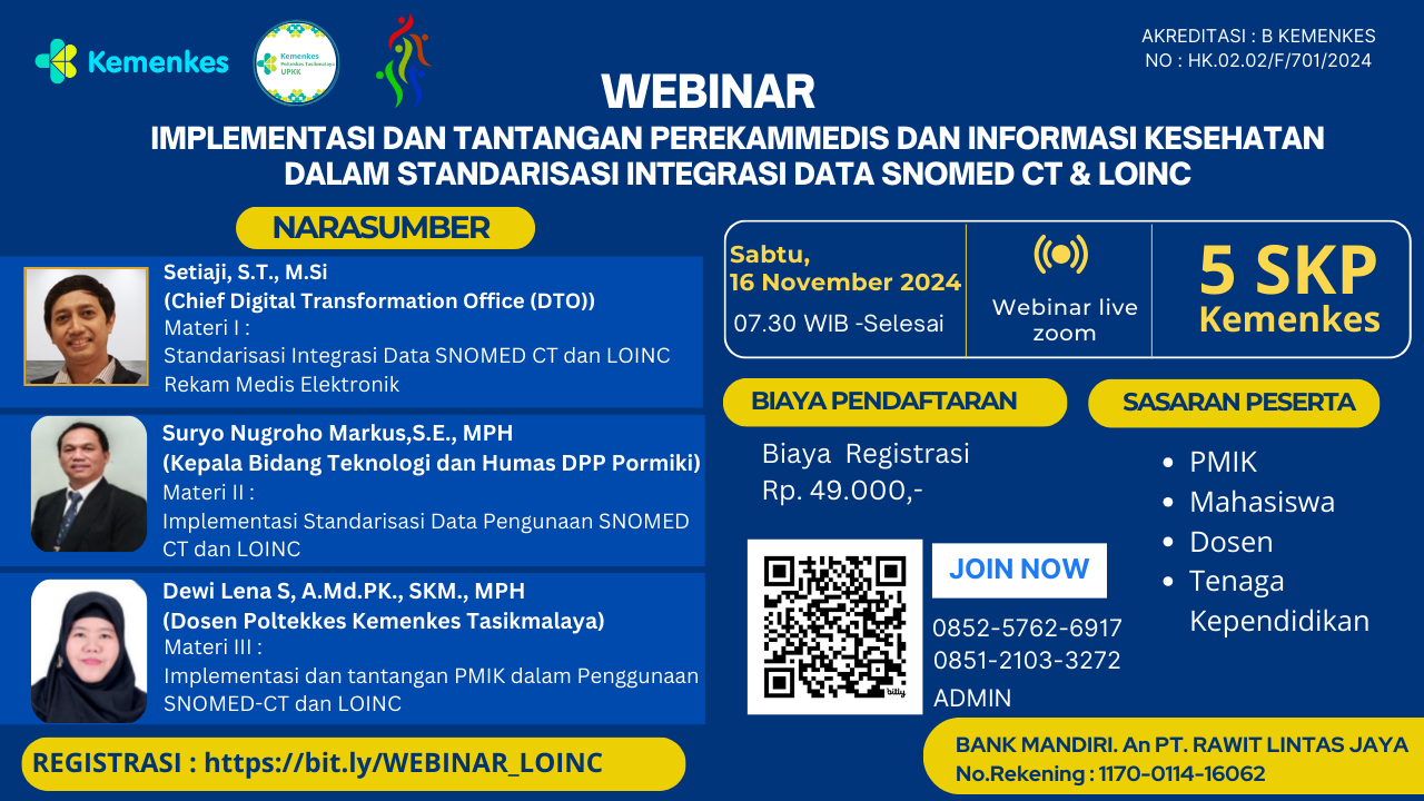 IMPLEMENTASI DAN TANTANGAN PEREKAM MEDIS DAN INFORMASI KESEHATAN DALAM STANDARISASI INTEGRASI DATA SNOMED-CT DAN LOINC DIFASILITAS PELAYANAN KESEHATAN
