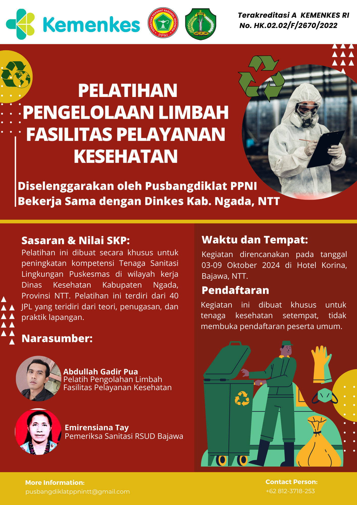 14901-Pelatihan Pengelolaan Limbah Fasyankes di Dinas Kesehatan Ngada