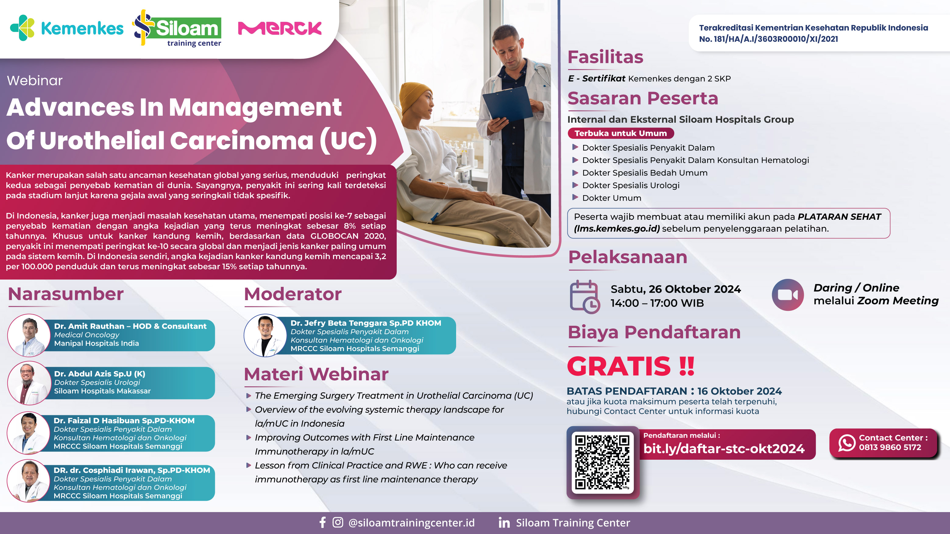 Webinar Advanced In Management Of Urothelial Carcinoma ( UC )