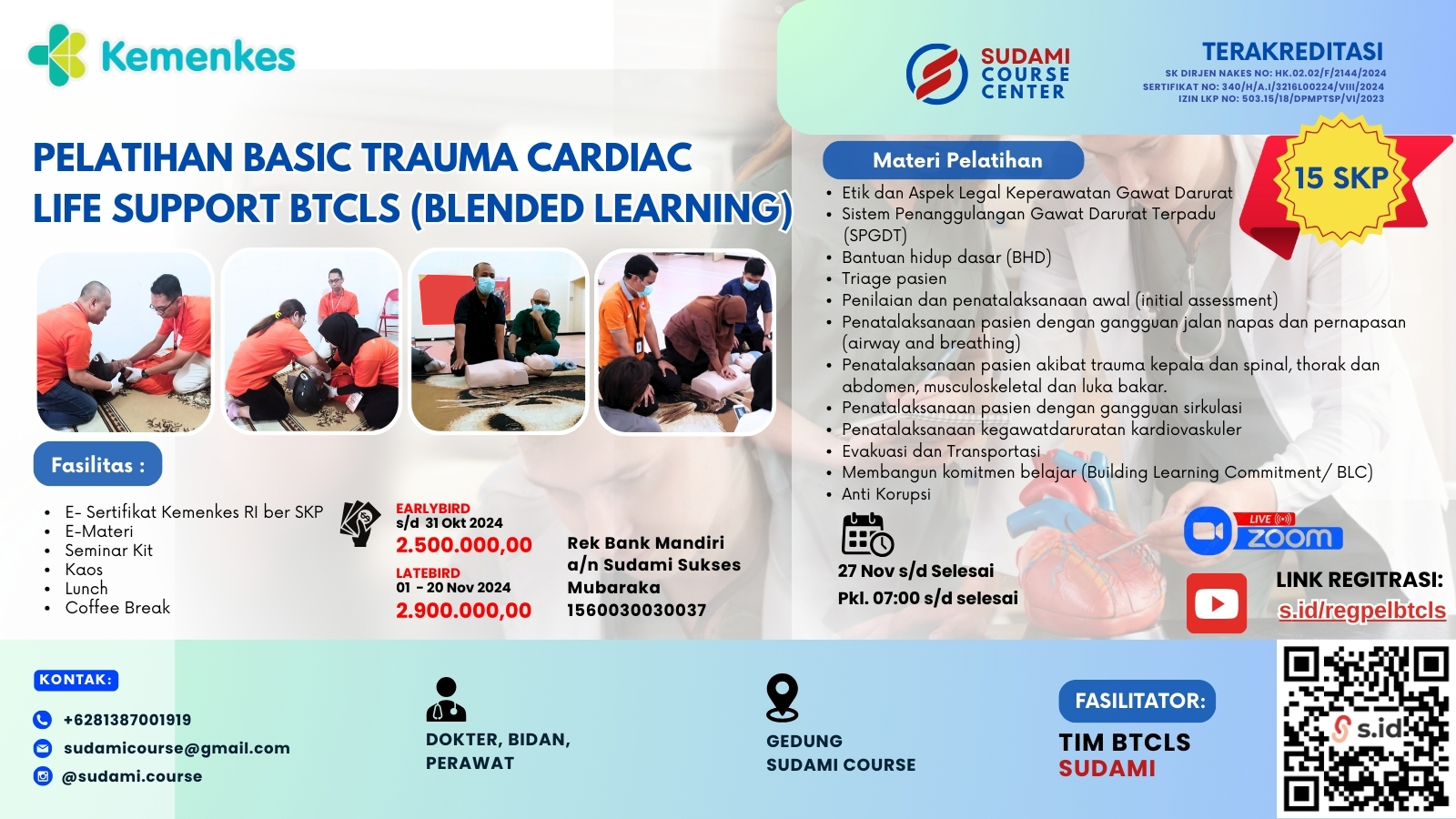 PELATIHAN BASIC TRAUMA CARDIAC LIFE SUPPORT (BTCLS)