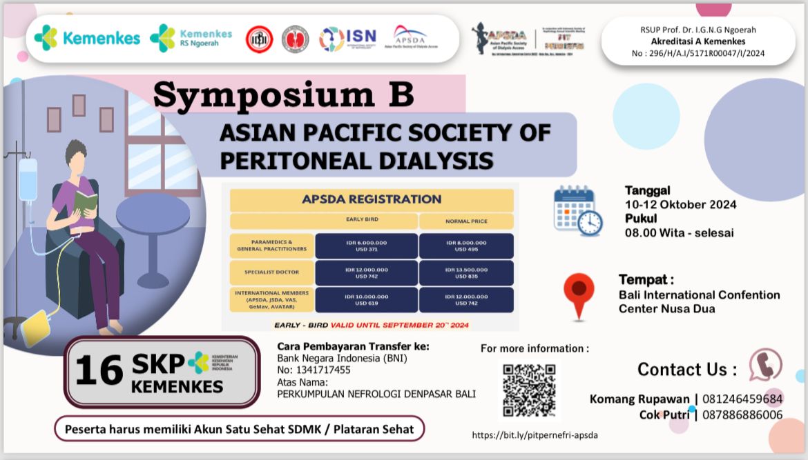 Seminar B - Asian Pacific Society Of Dialysis Access (APSDA) 2024 -Advancing dialysis access care toward optimizing lifeline
