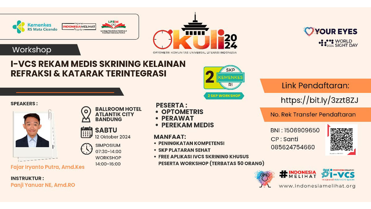 Workshop I-VCS Rekam Medis Skrining Kelainan Refraksi dan Katarak Terintegrasi