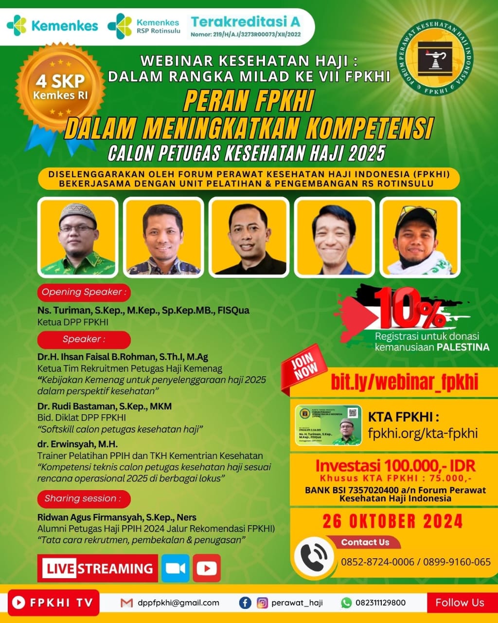 Webinar Kesehatan Haji  Peran FPKHI Dalam Meningkatkan Kompetensi Calon Petugas Kesehatan Haji 2025