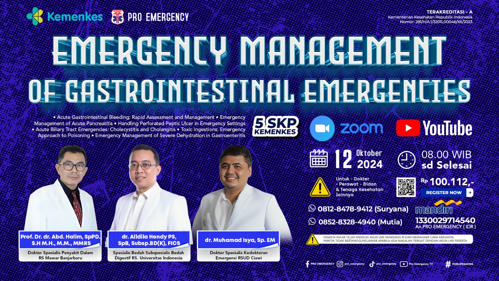 Webinar Emergency Management of Gastrointestinal Emergencies