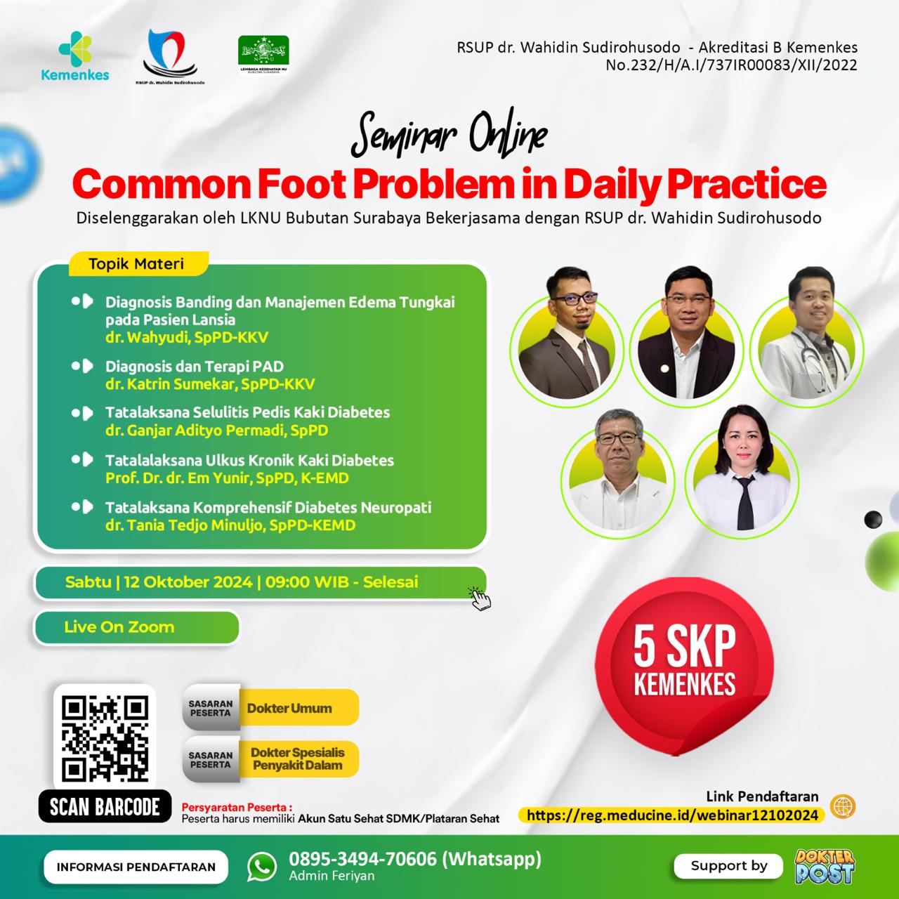 WEBINAR COMMON FOOT PROBLEM IN DAILY PRACTICE