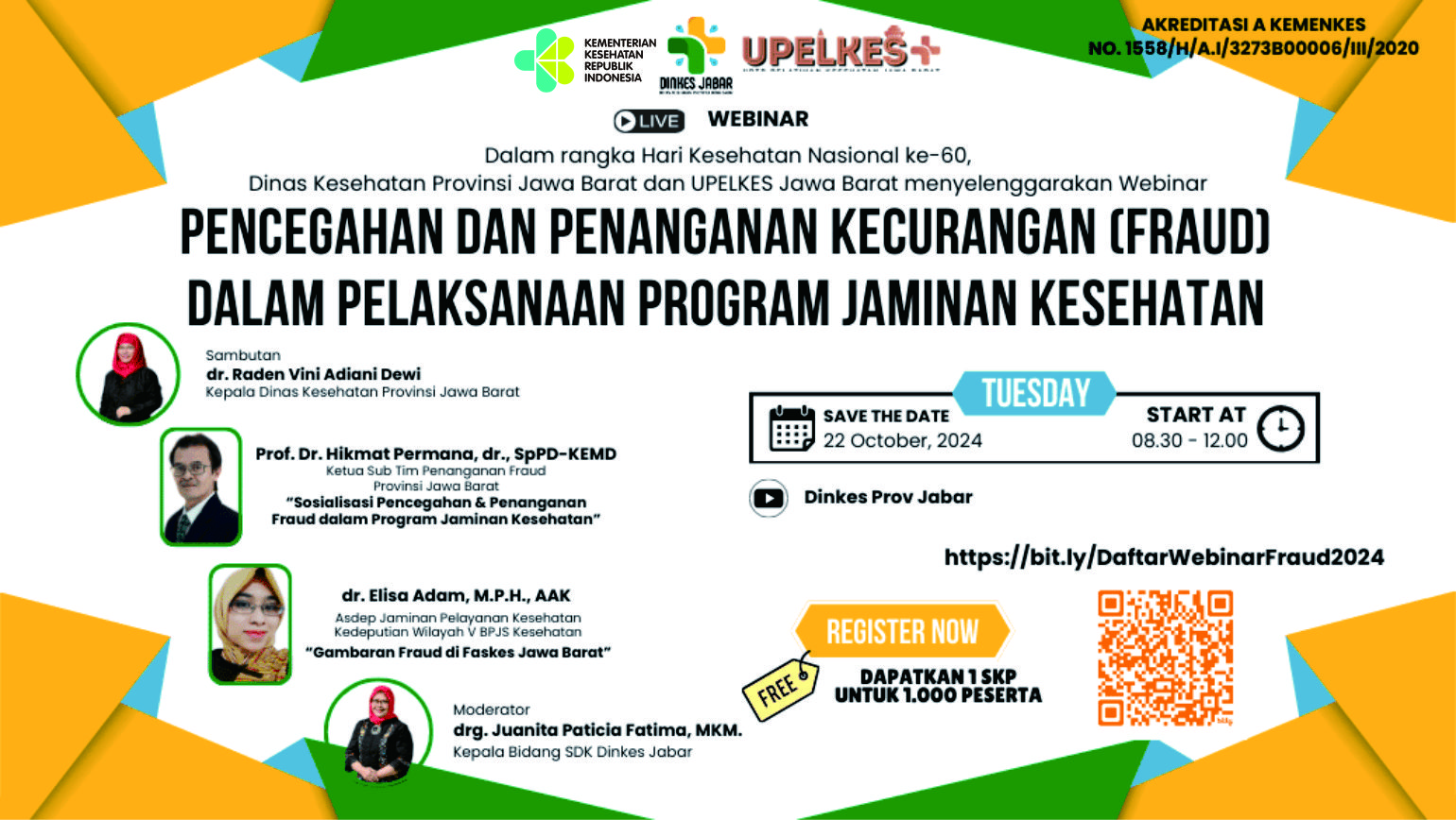 Webinar Pencegahan dan Penanganan Kecurangan (Fraud) dalam  Pelaksanaan Program Jaminan Kesehatan
