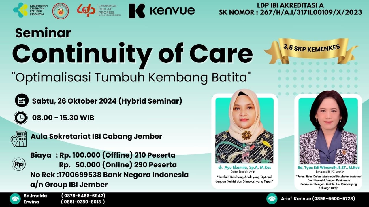 SEMINAR CONTINUITY OF CARE  OPTIMALISASI TUMBUH KEMBANG BATITA - JEMBER