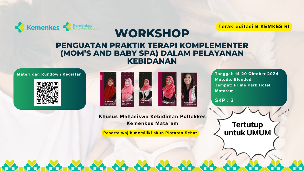 PENGUATAN PRAKTIK TERAPI KOMPLEMENTER (MOM AND BABY SPA) DALAM LAYANAN KEBIDANAN BAGI MAHASISWA BERBASIS HOMECARE (GELOMBANG 1)