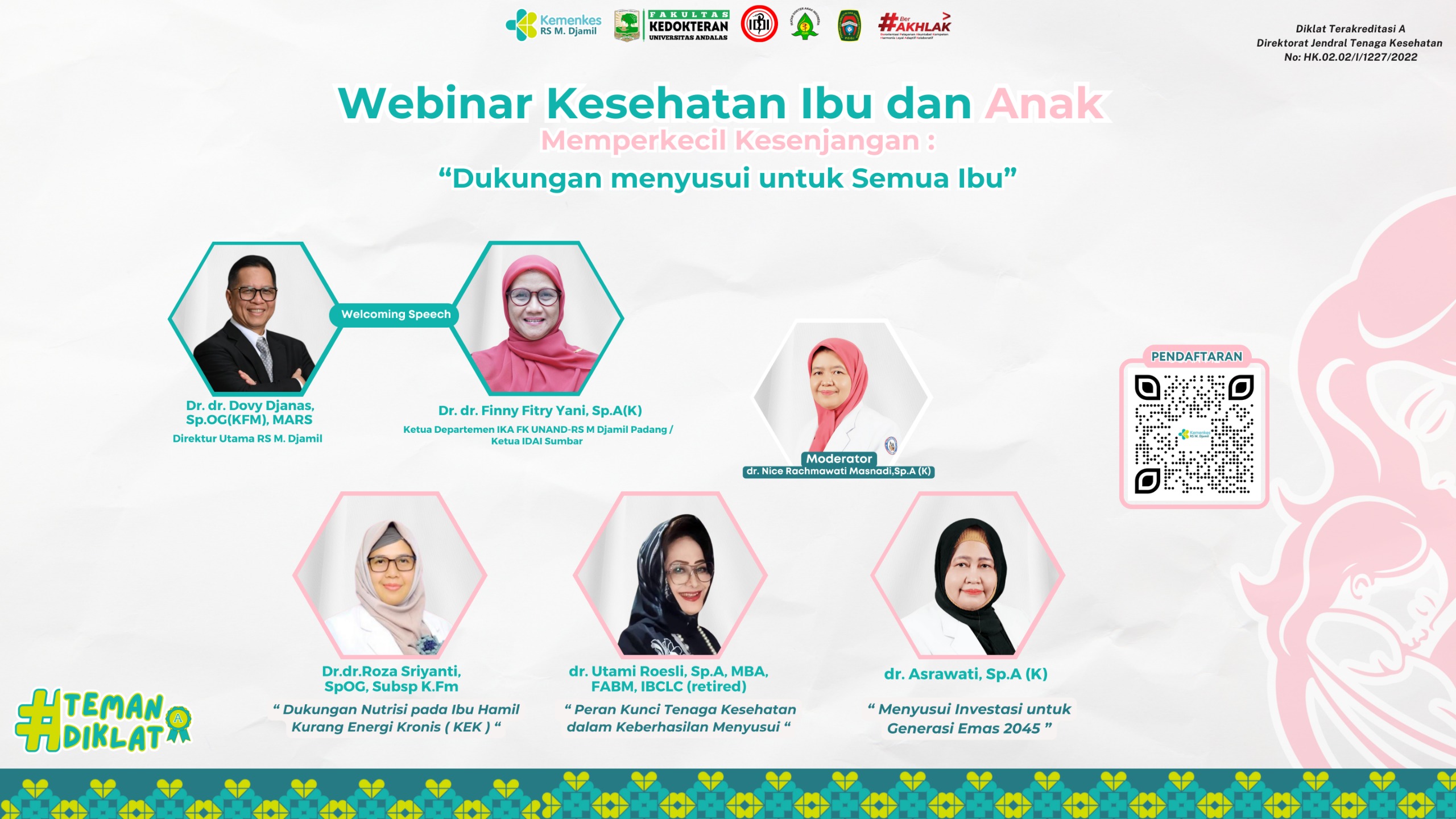 WEBINAR KESEHATAN IBU DAN ANAK MEMPERKECIL KESENJANGAN DUKUNGAN MENYUSUI UNTUK SEMUA IBU
