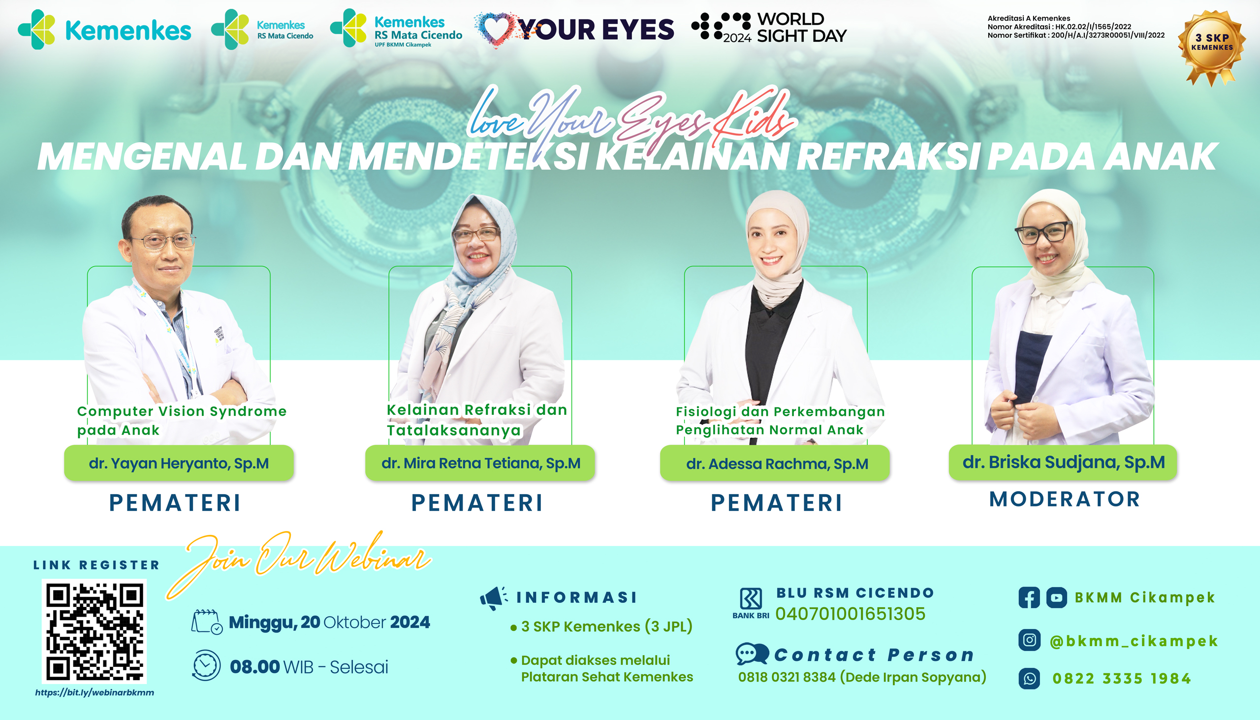 Webinar Love Your Eyes Kids Mengenal dan Mendeteksi Kelainan Refraksi pada Anak  