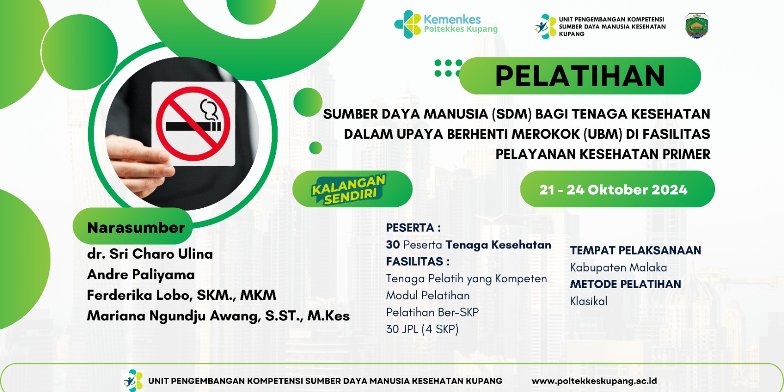  Sumber Daya Manusia (SDM) Bagi Tenaga Kesehatan Dalam Upaya Berhenti Merokok Di Fasilitas Pelayanan Kesehatan Primer