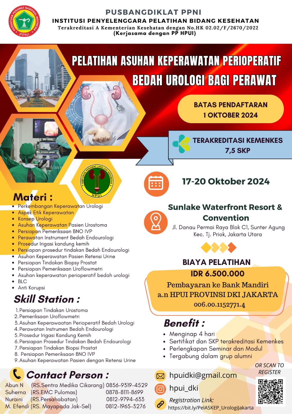 13866-Pelatihan Asuhan Keperawatan Perioperatif Bedah Urologi Bagi Perawat Kelas B di  Sunlake Waterfront Resort  Convention