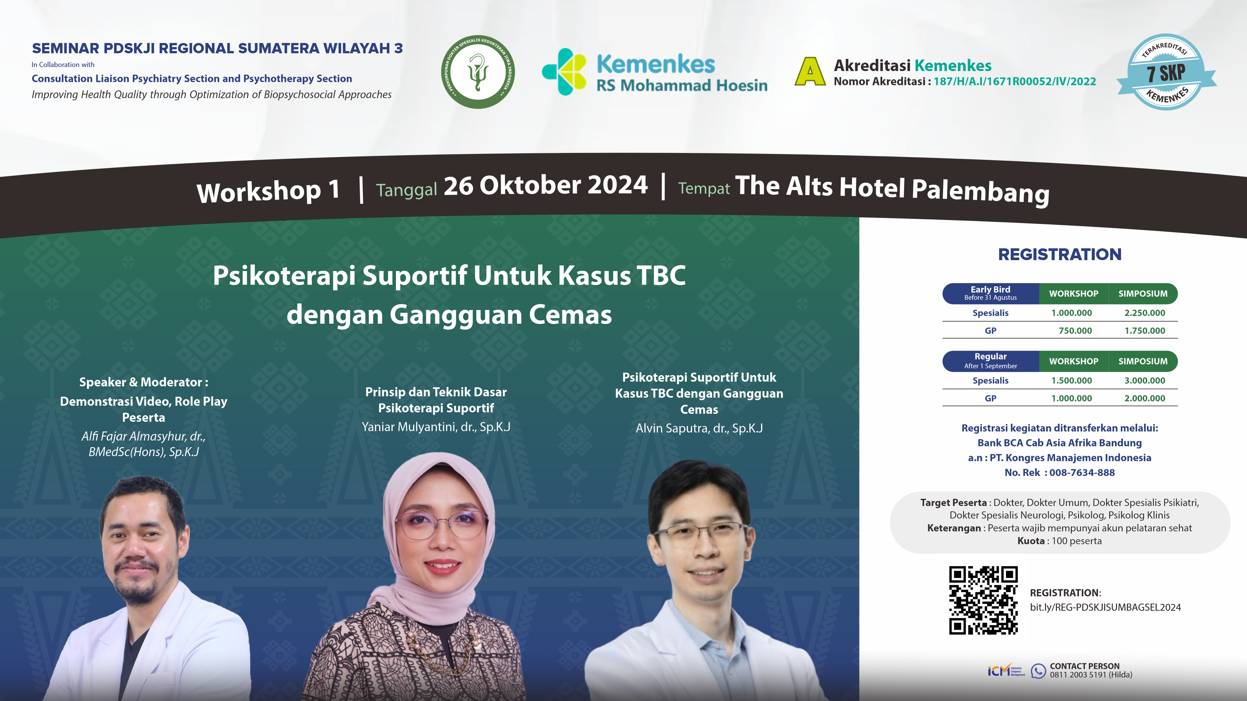 WORKSHOP PSIKOTERAPI SUPORTIF UNTUK KASUS TBC DENGAN GANGGUAN CEMAS