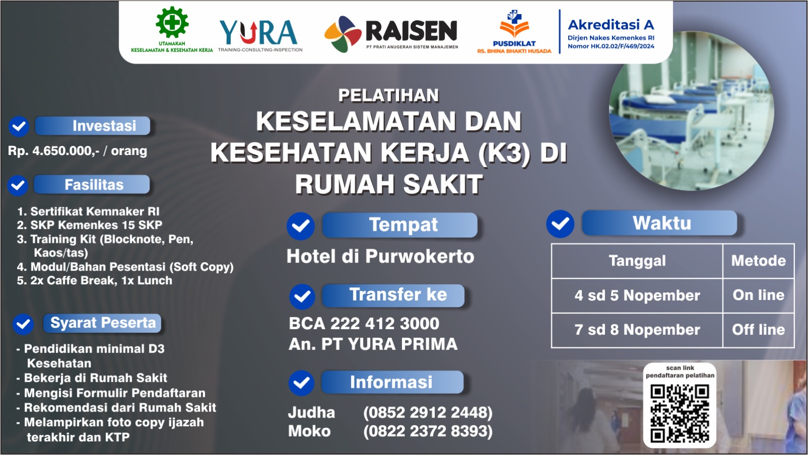 PELATIHAN K3 DI RUMAH  SAKIT