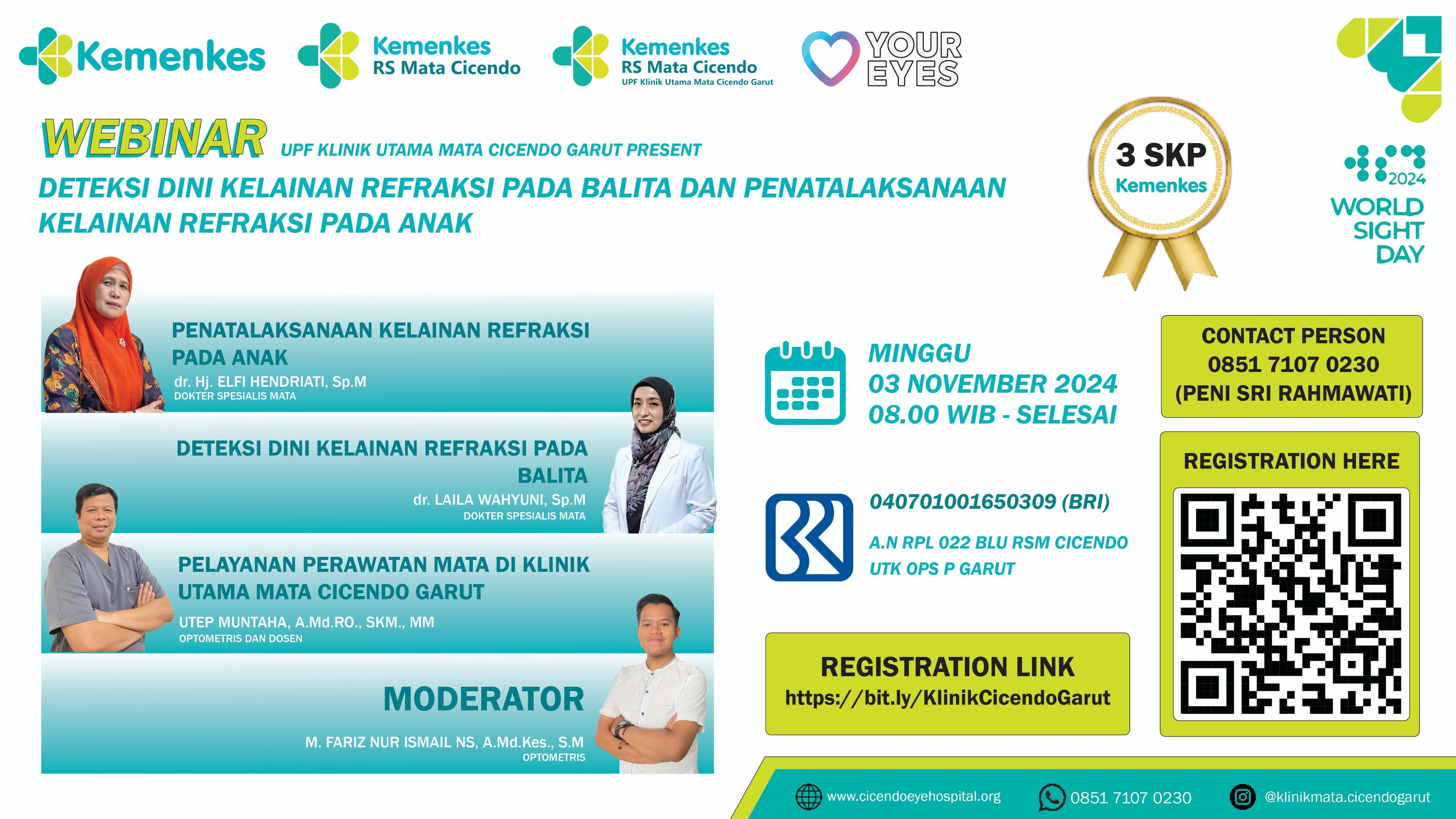 Webinar Deteksi Dini Kelainan Refraksi pada Balita dan Penatalaksanaan Kelainan Refraksi pada Anak