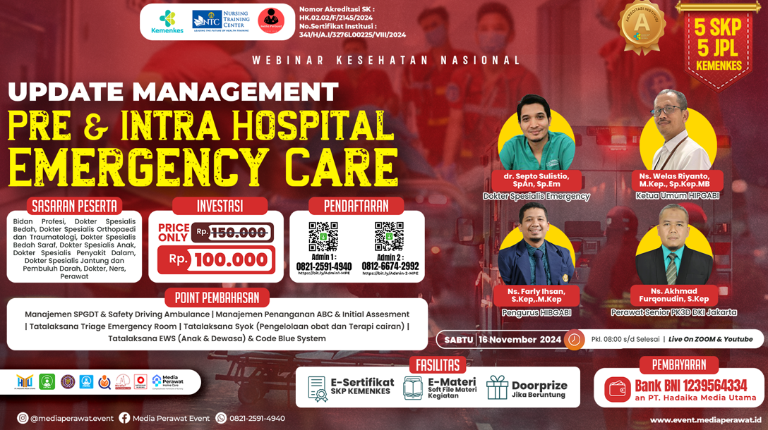 Update Management Pre and Intra Hospital Emergency Care