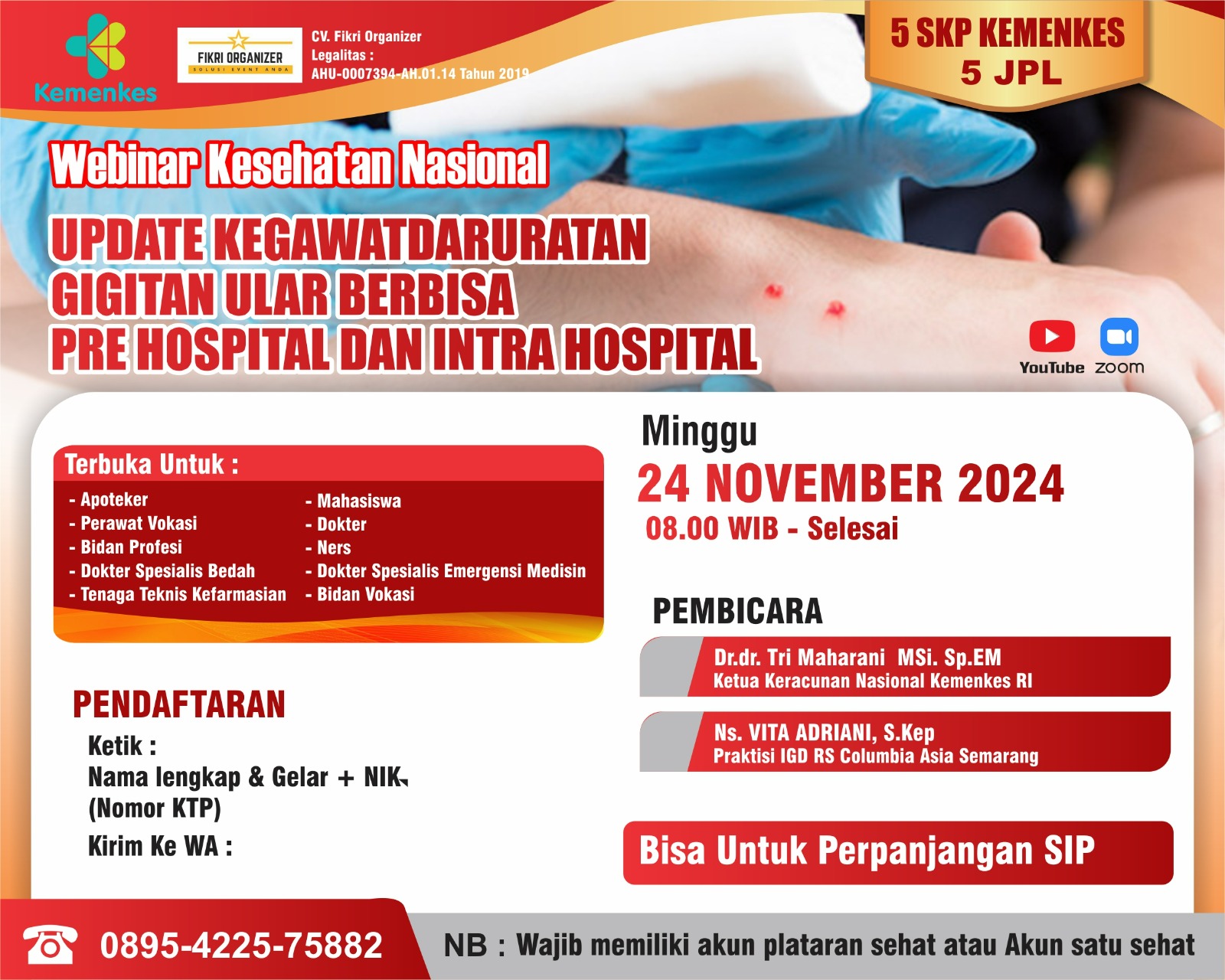 UPDATE KEGAWATDARURATAN GIGITAN ULAR BERBISA PRE-HOSPITAL DAN INTRA HOSPITAL