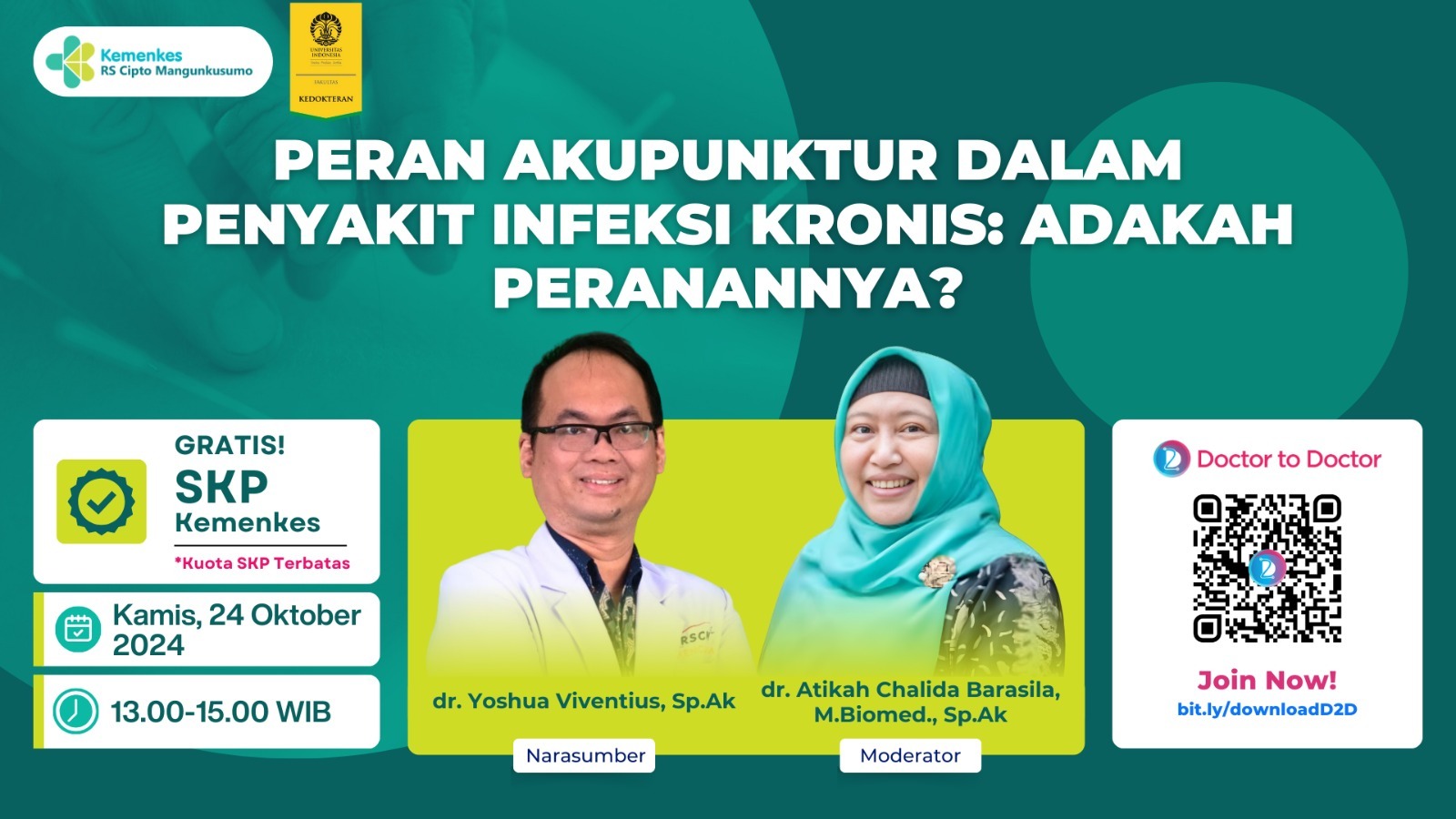 WEBINAR SERIES AKUPUNKTUR MEDIK 2024 Peran Akupunktur dalam Penyakit Infeksi Kronis