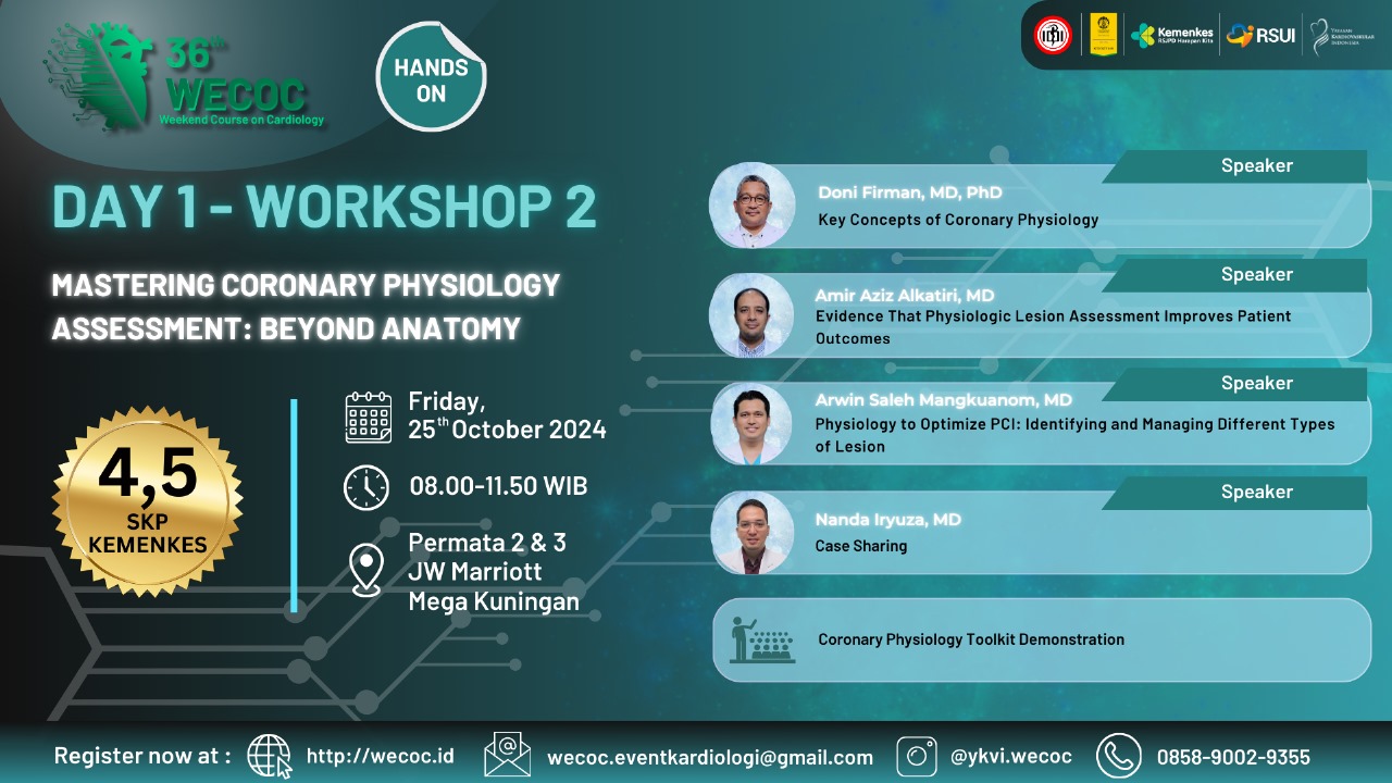 Workshop Mastering Coronary Physiology Assesment Beyond Anatomy WECOC 2024