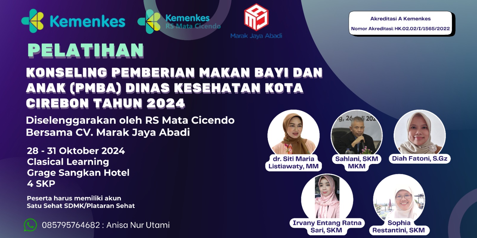 PELATIHAN KONSELING PEMBERIAN MAKAN BAYI DAN ANAK (PMBA) DINAS KESEHATAN KOTA CIREBON TAHUN 2024
