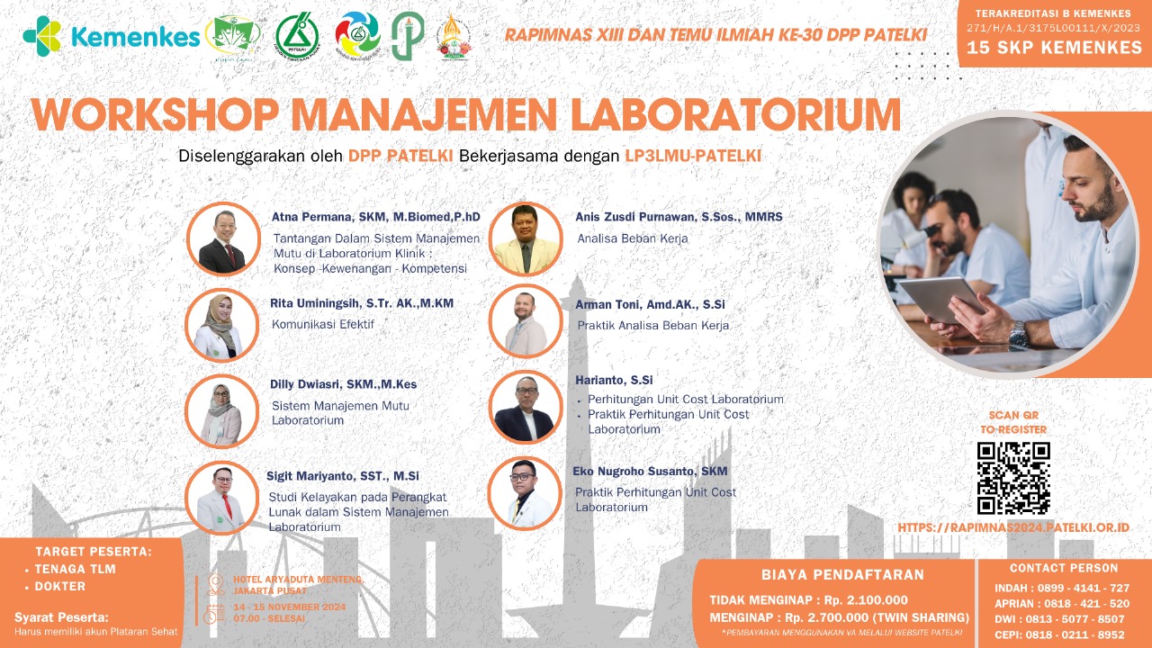 WORKSHOP MANAJEMEN LABORATORIUM_TEMU ILMIAH KE 30 DPP PATELKI