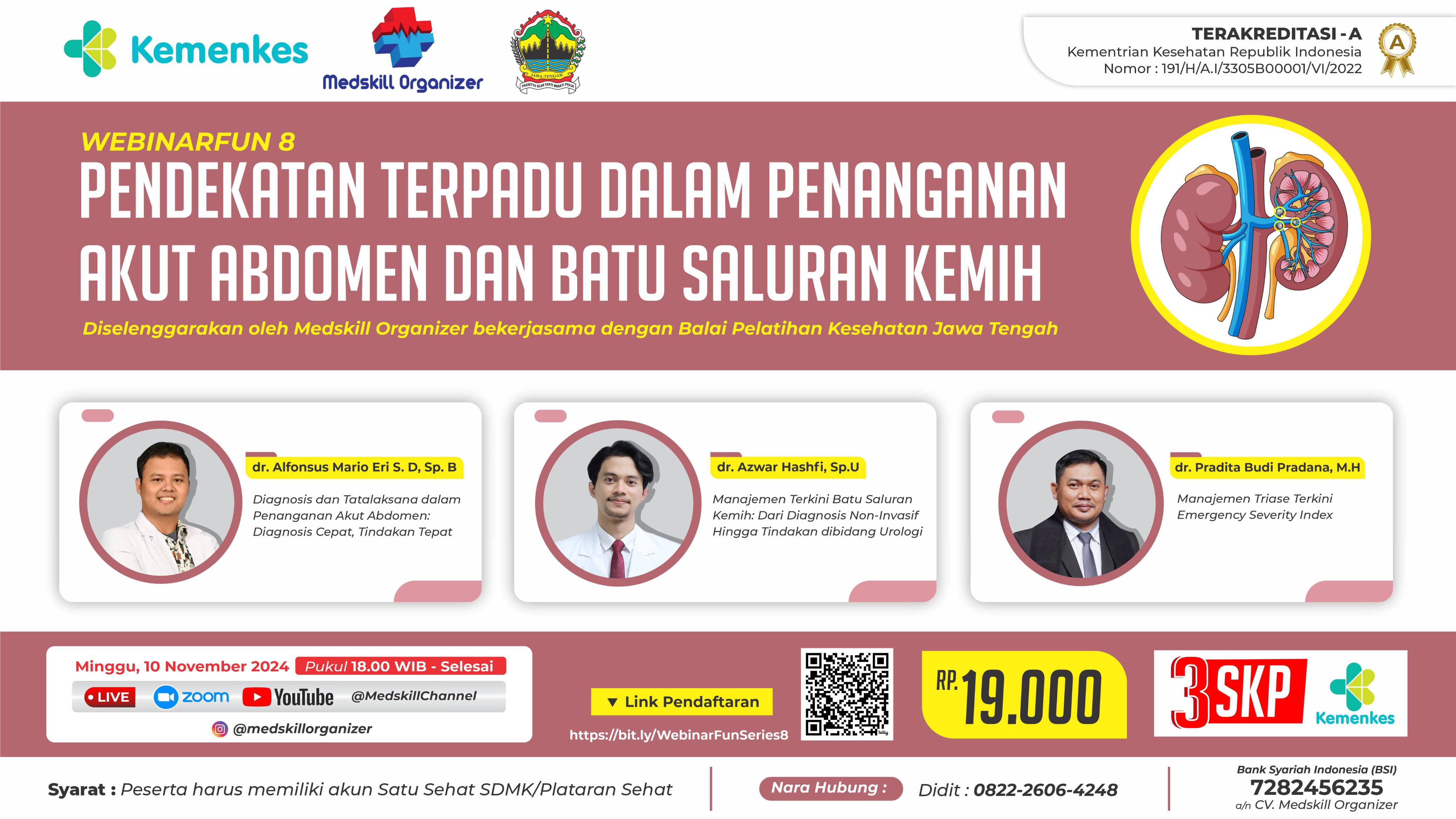 Webinar Pendekatan Terpadu dalam Penanganan Akut Abdomen dan Batu Saluran Kemih