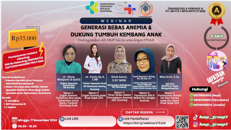 Webinar Generasi Bebas Anemia  Dukung Tumbuh Kembang Anak