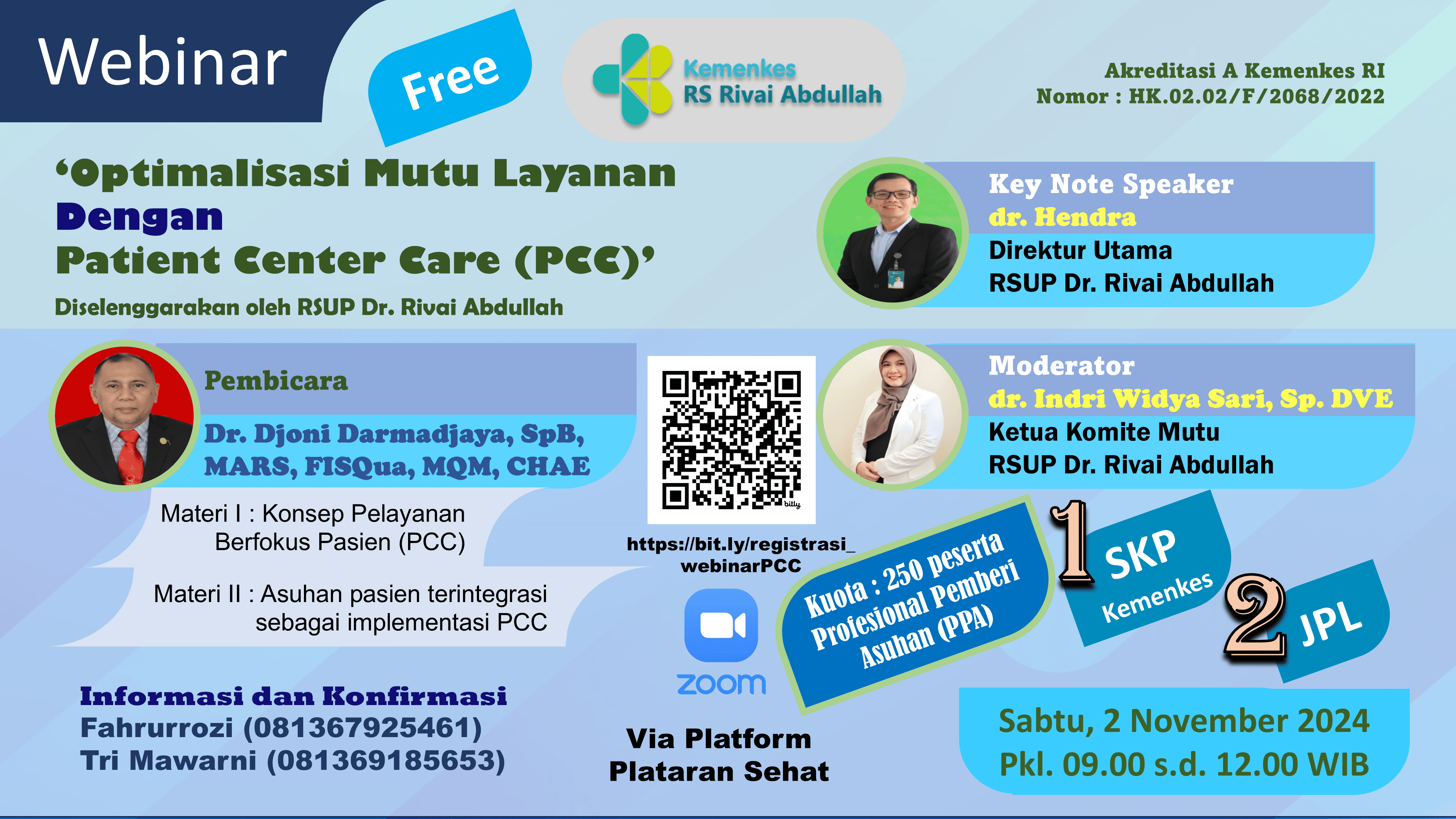 Webinar Optimalisasi Mutu Layanan Dengan Patient Centered Care (PCC)