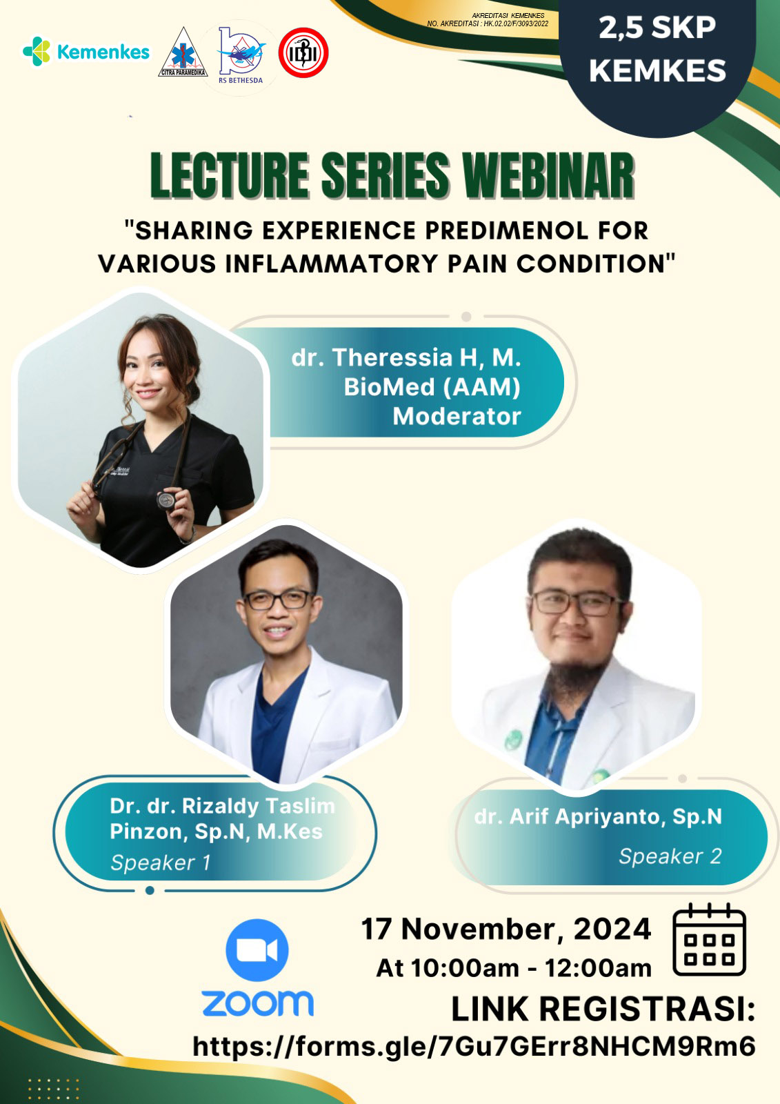 Lecture Series Webinar Sharing Experience Predimenol For Various Inflammatory Pain Condition Angkatan Ke 3