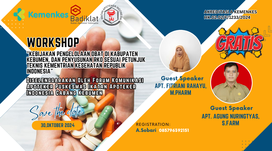 Workshop Kebijakan Pengelolaan Obat di Kabupaten Kebumen dan Penyusunan RKO Sesuai Petunjuk Teknis Kementerian Kesehatan Republik Indonesia