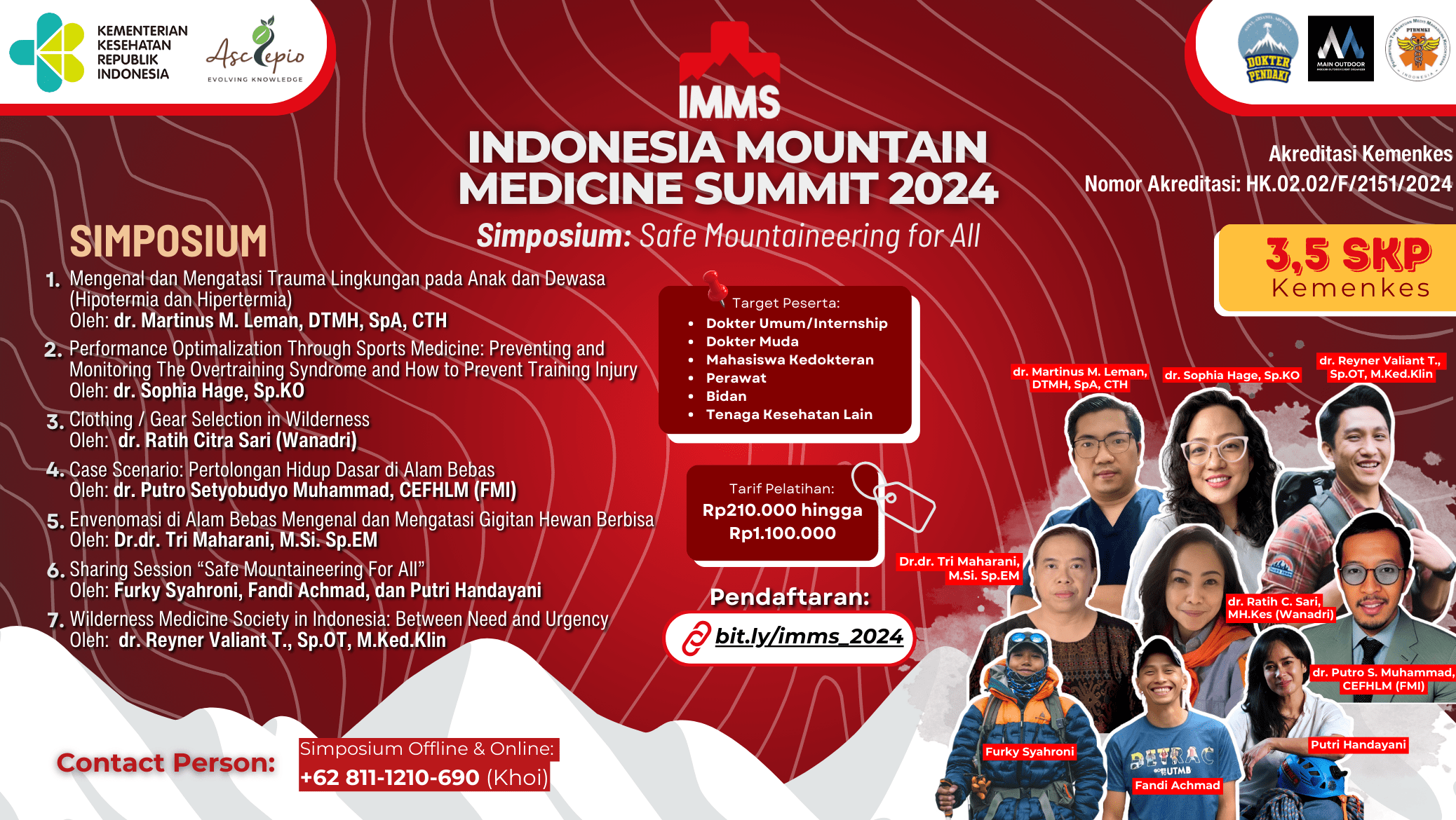 Indonesia Mountain Medicine Summit 2024, Simposium Safe Mountaineering for All