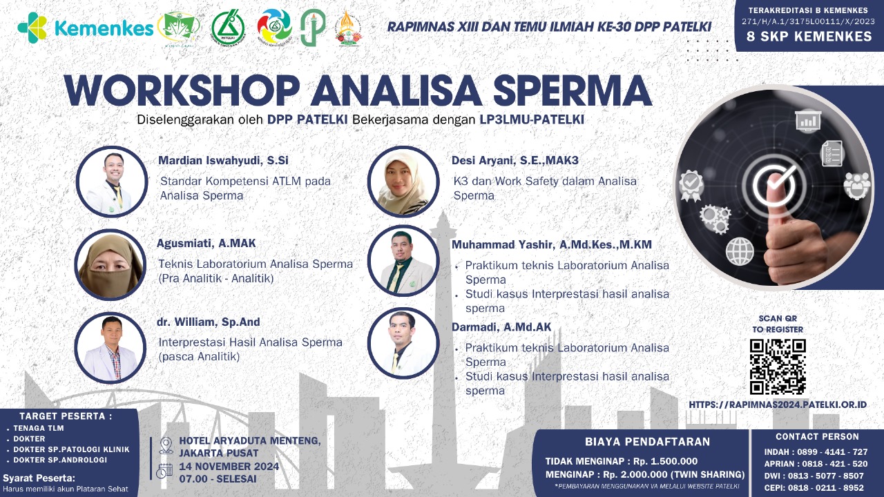 WORKSHOP  ANALISA SPERMA_TEMU ILMIAH XXX RAPIMNAS XIII DPP PATELKI