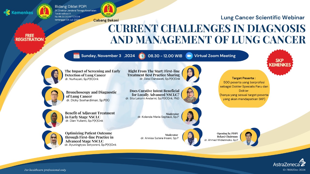 WEBINAR SERIES - ONKOLOGI  PDPI CABANG BEKASI