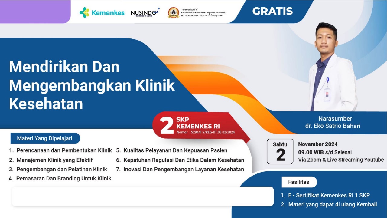 Mendirikan Dan Mengembangkan Klinik Kesehatan