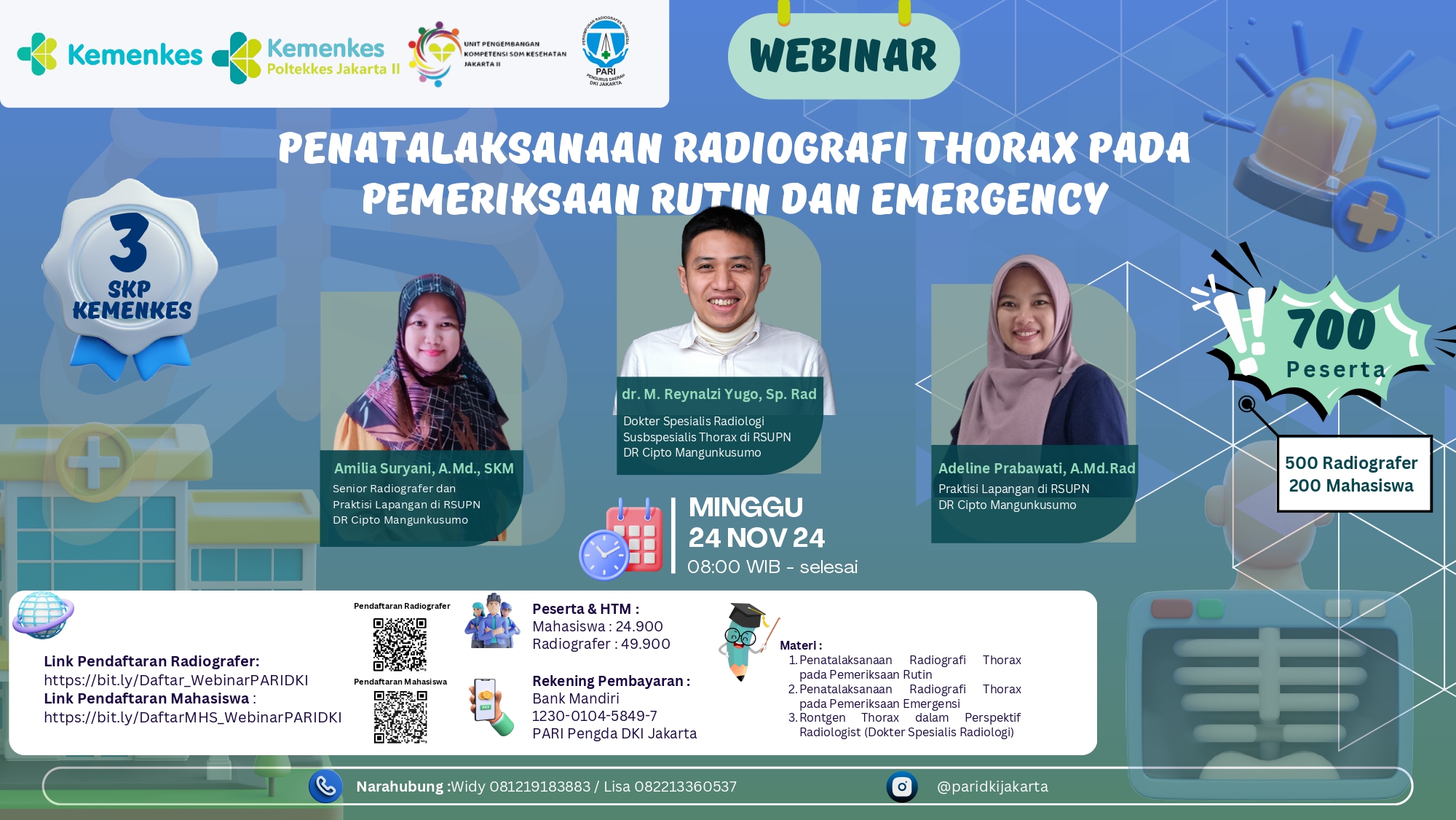 Webinar Penatalaksanaan Radiografi Thorax pada Pemeriksaan Rutin dab Emergency