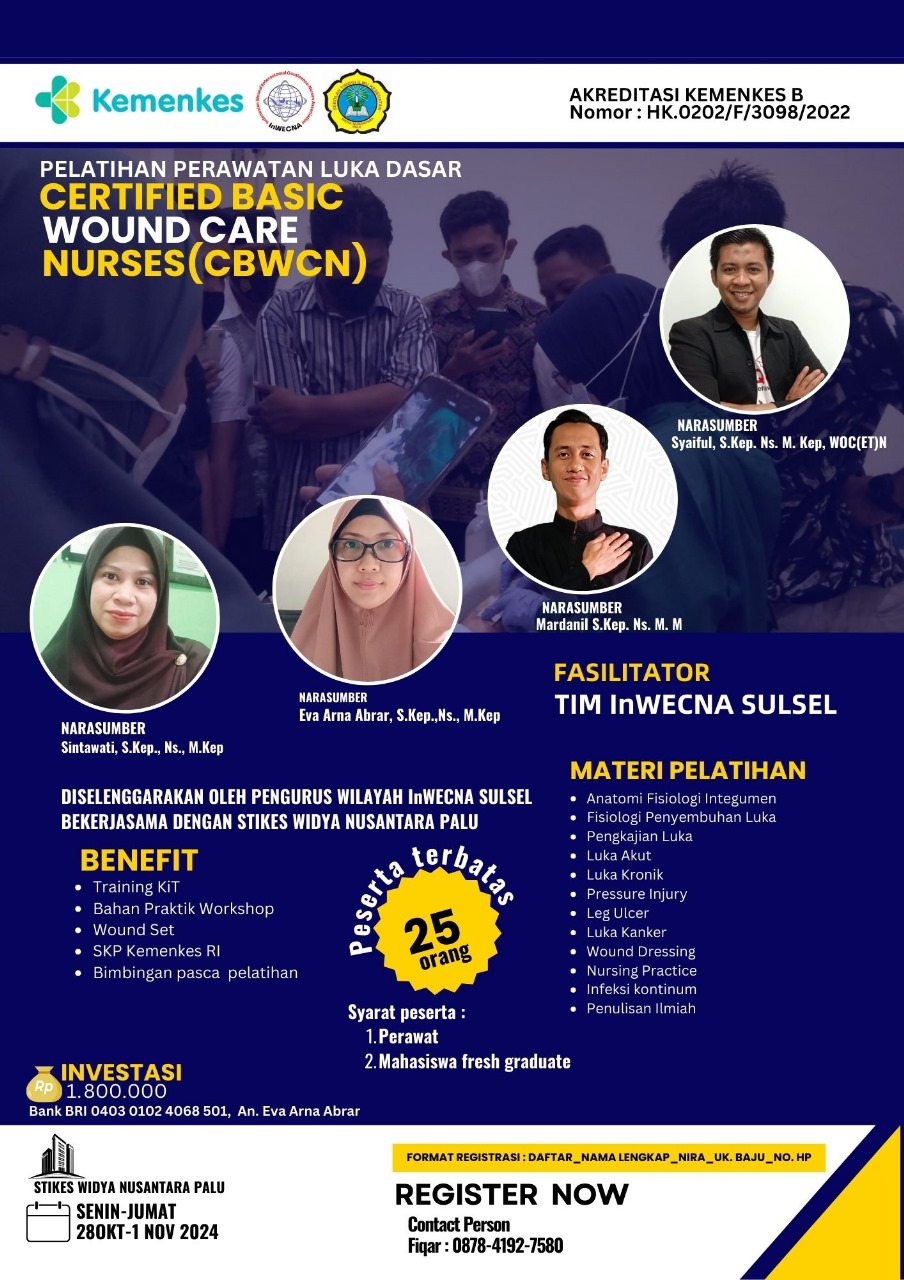 Pelatihan Certified Basic Wound Care Nurse (CBWCN)