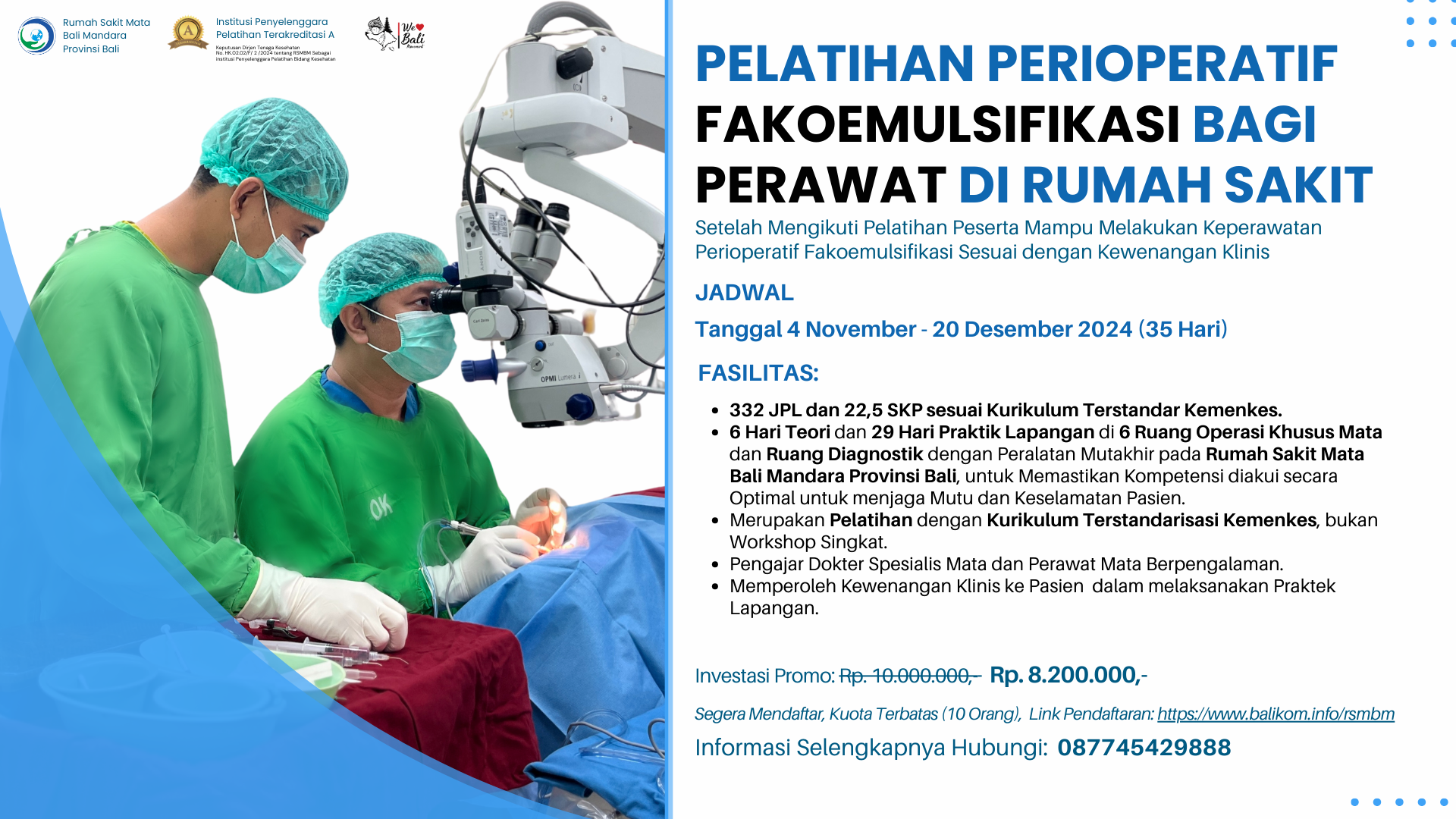 Pelatihan Perioperatif Fakoemulsifikasi Bagi Perawat Di Rumah Sakit