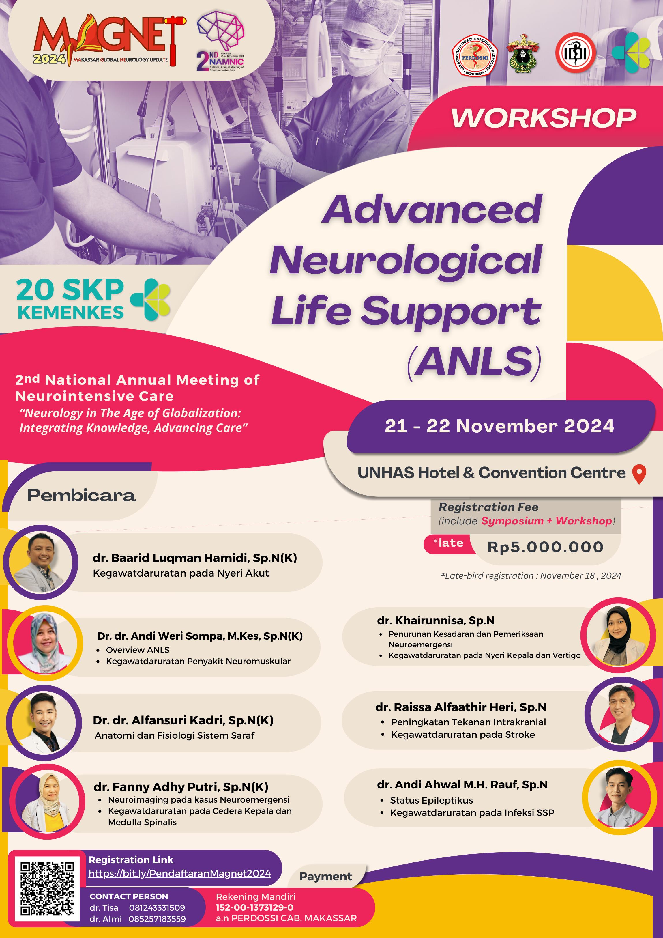 WORKSHOP ADVANCED NEUROLOGY LIFE SUPPORT (ANLS) MAKASSAR GLOBAL NEUROLOGY UPDATE