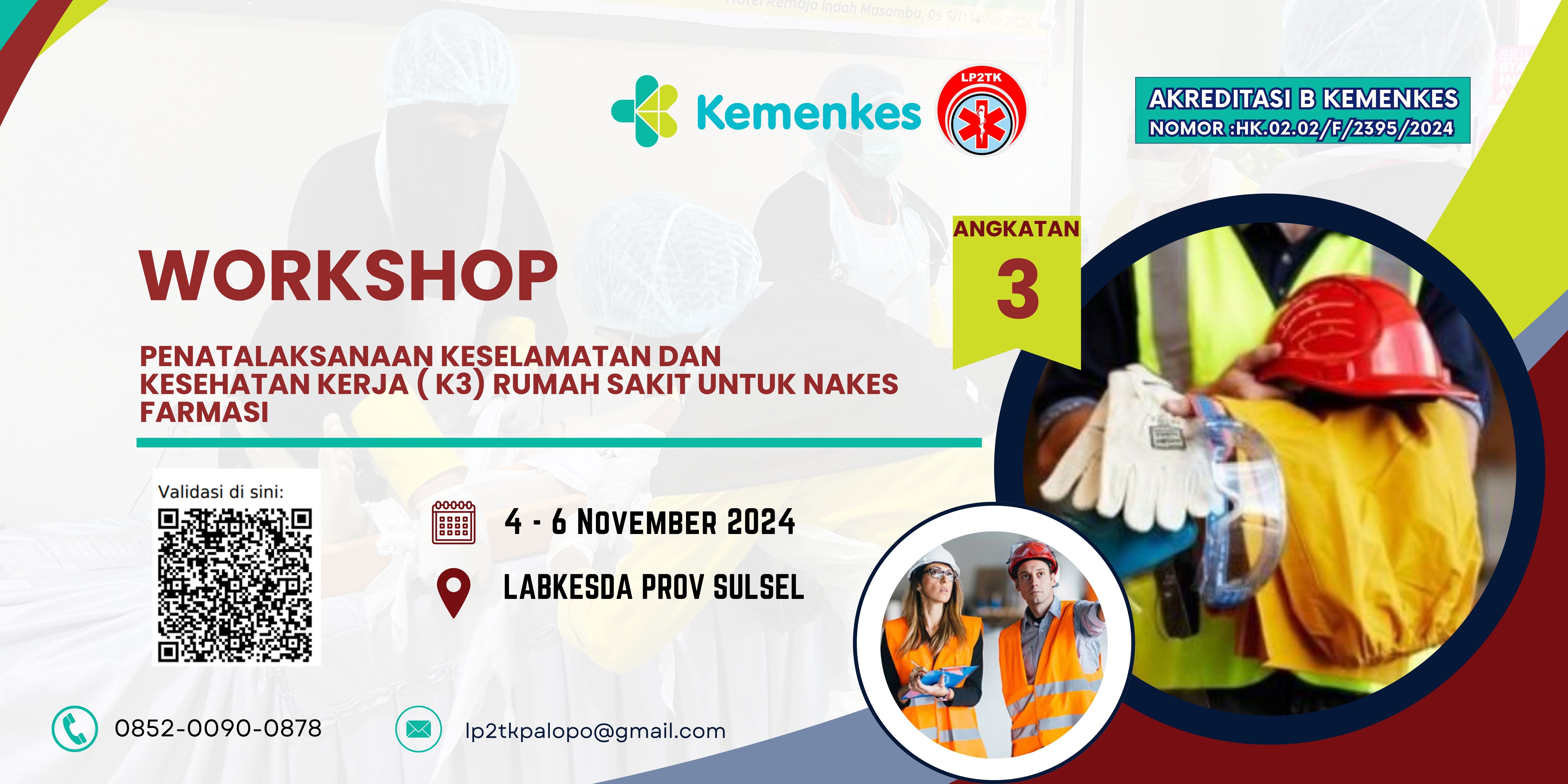 Penatalaksanaan Keselamatan dan Kesehatan Kerja ( K3 RS ) bagi Tenaga Farmasi  di RS Angk. 3