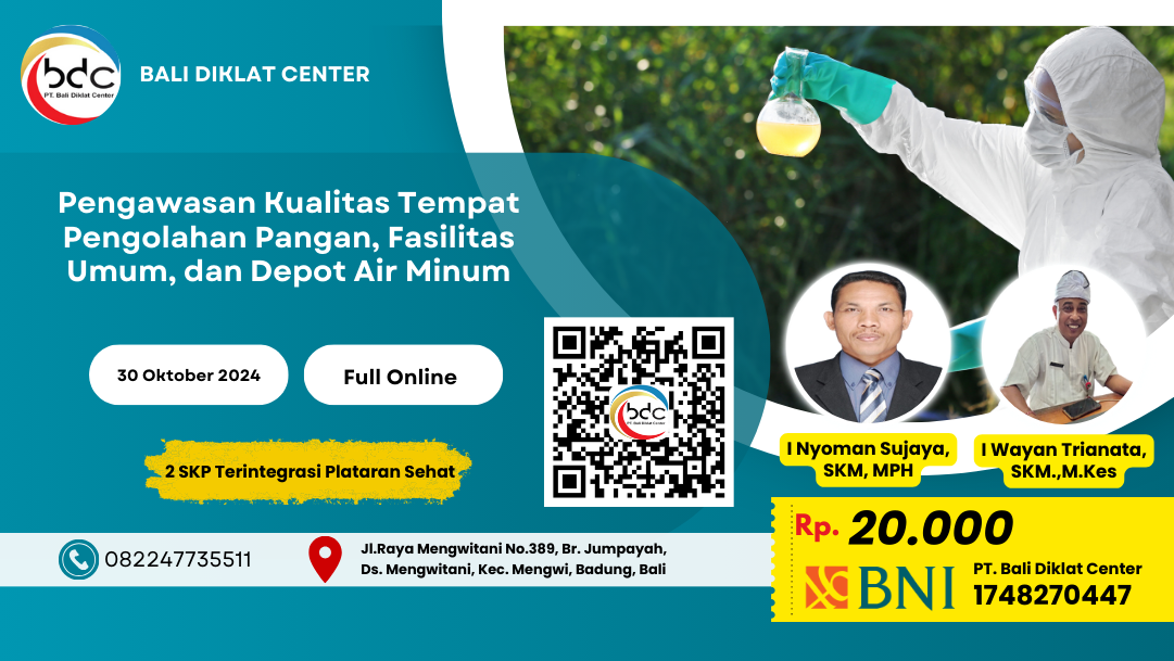 Pengawasan Kualitas Tempat Pengolahan Pangan, Fasilitas Umum, dan Depot Air Minum