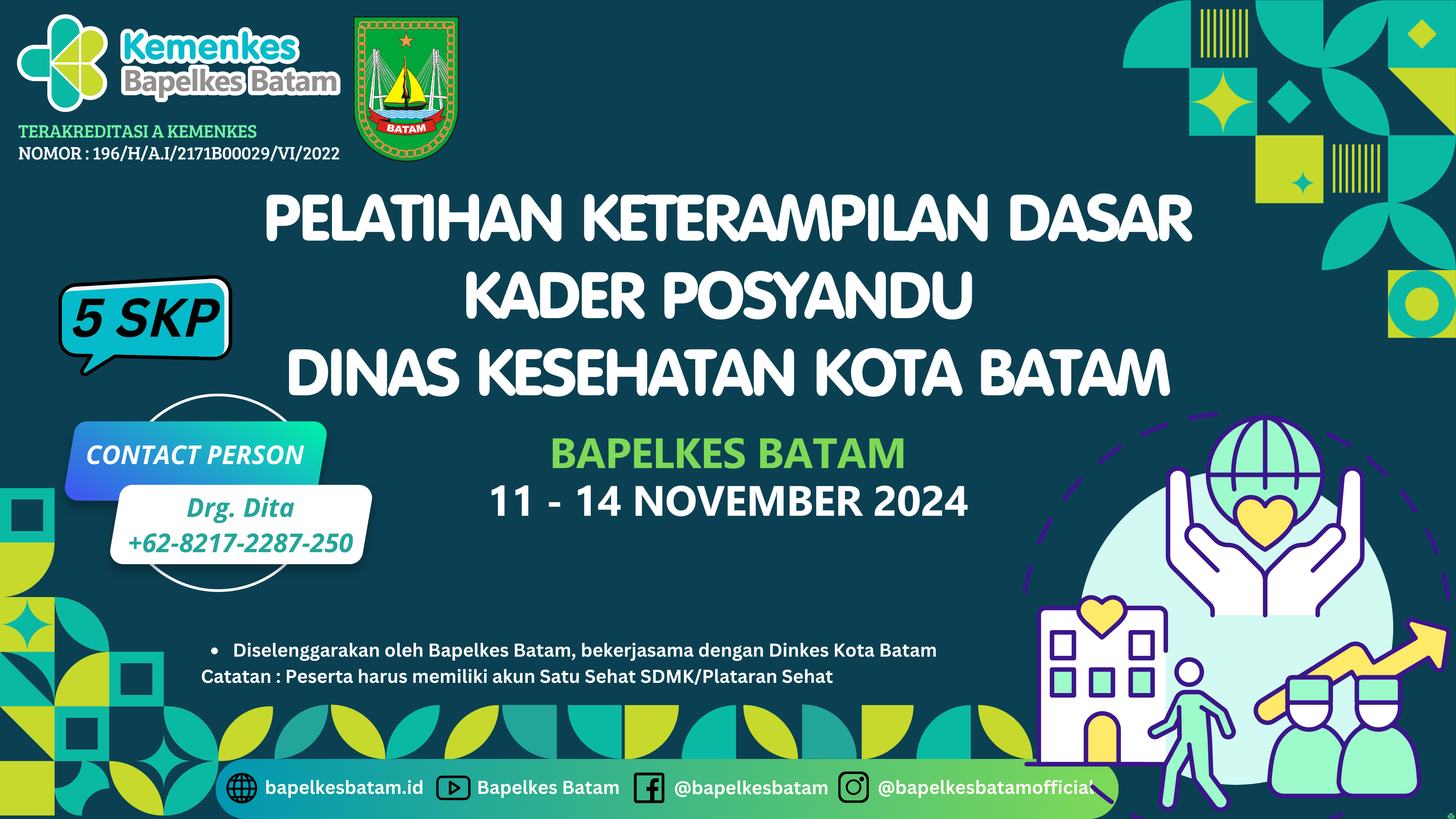 Pelatihan Keterampilan Dasar Kader Posyandu Dinas Kesehatan Kota Batam