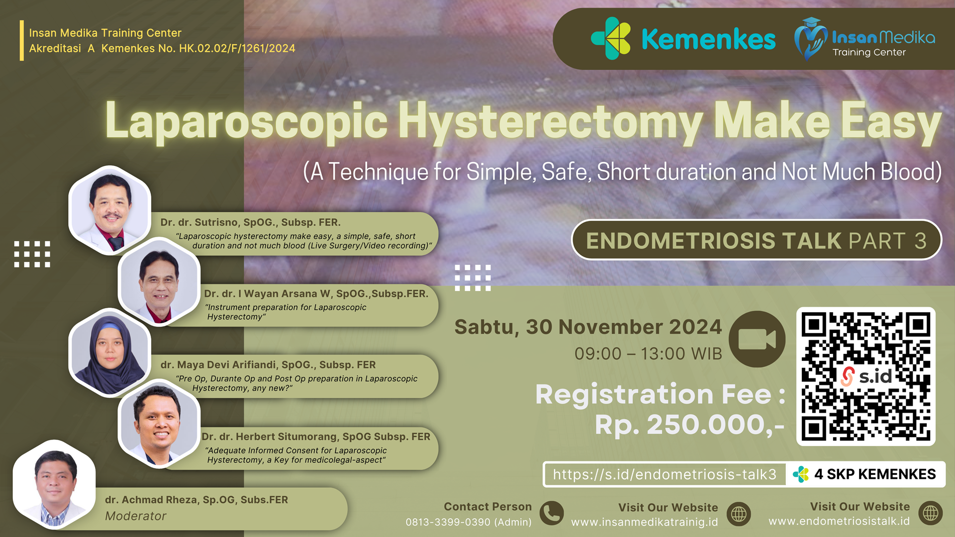 Endometriosis Talk Part 3 - Laparoscopic Hysterectomy Make Easy (A Technique for Simple, Safe, Short Duration and Not Much Blood)