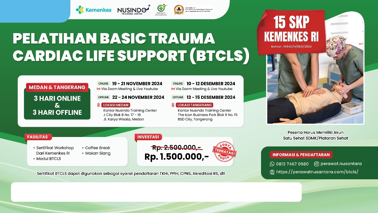 Pelatihan Basic Trauma Cardiac Life Support (BTCLS) 