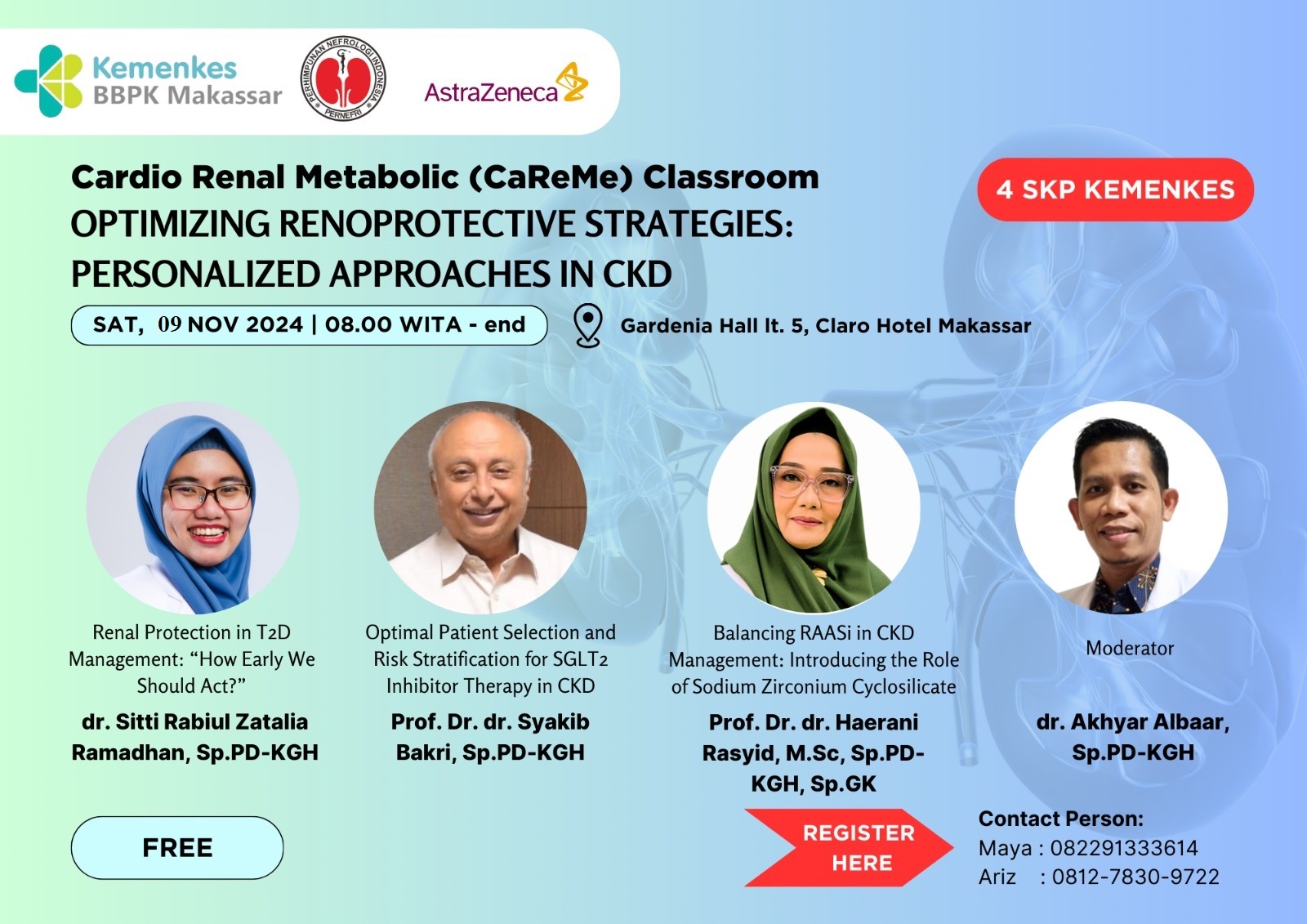 Simposium Cardio Renal Metabolic Classroom Kerja Sama dengan Fakultas Kedokteran Universitas Hasanuddin