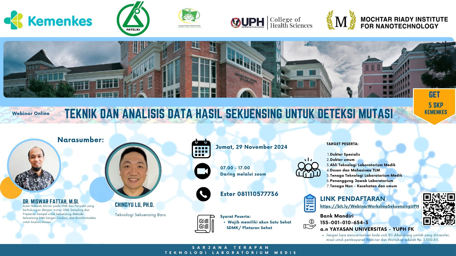 Webinar Teknik Dan Analisis Data Hasil Sekuensing Untuk Deteksi Mutasi_Universitas Pelita Harapan Banten