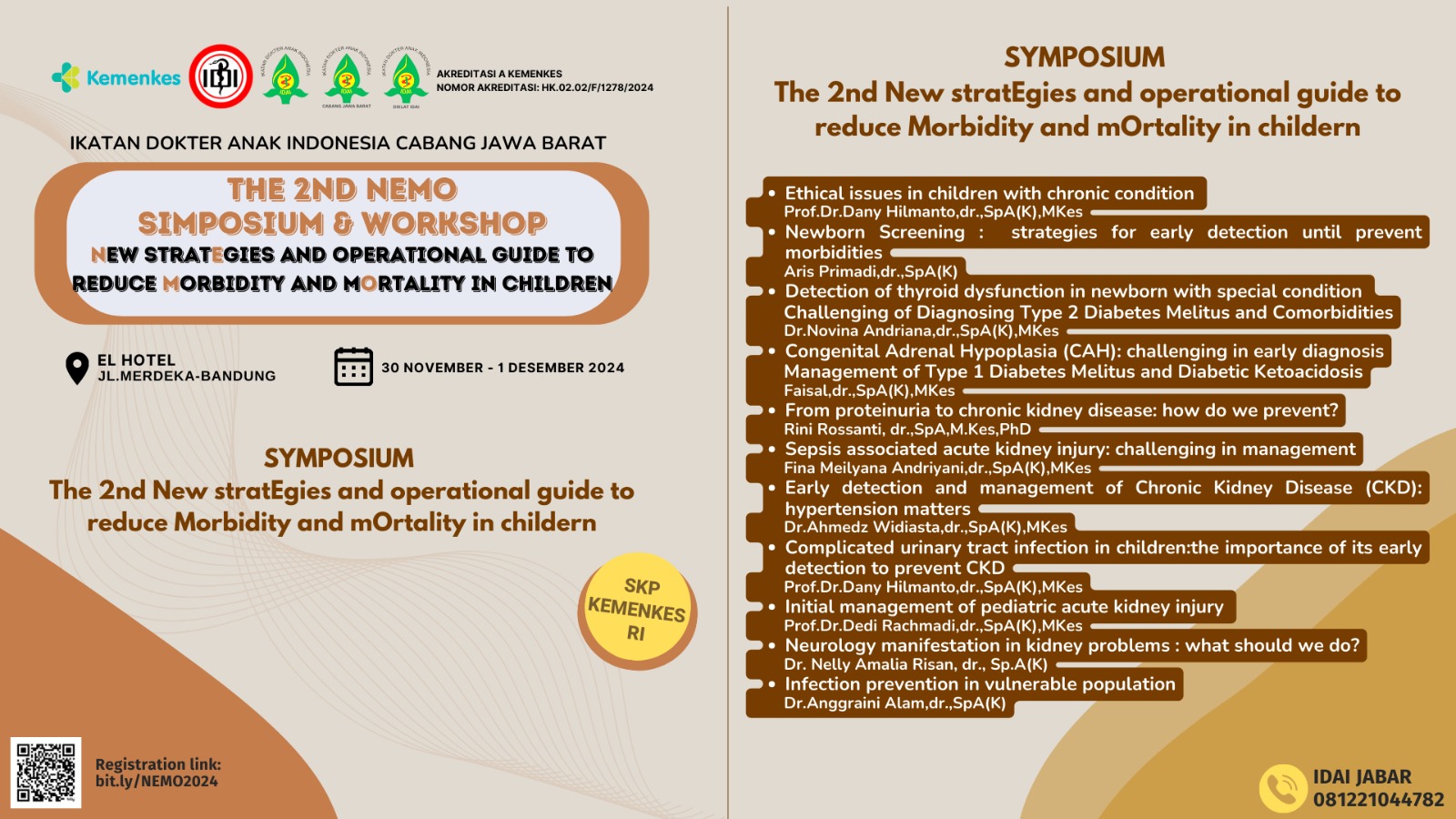 SYMPOSIUM The 2nd New strategies and operational guide to reduce Morbidity and Mortality in children