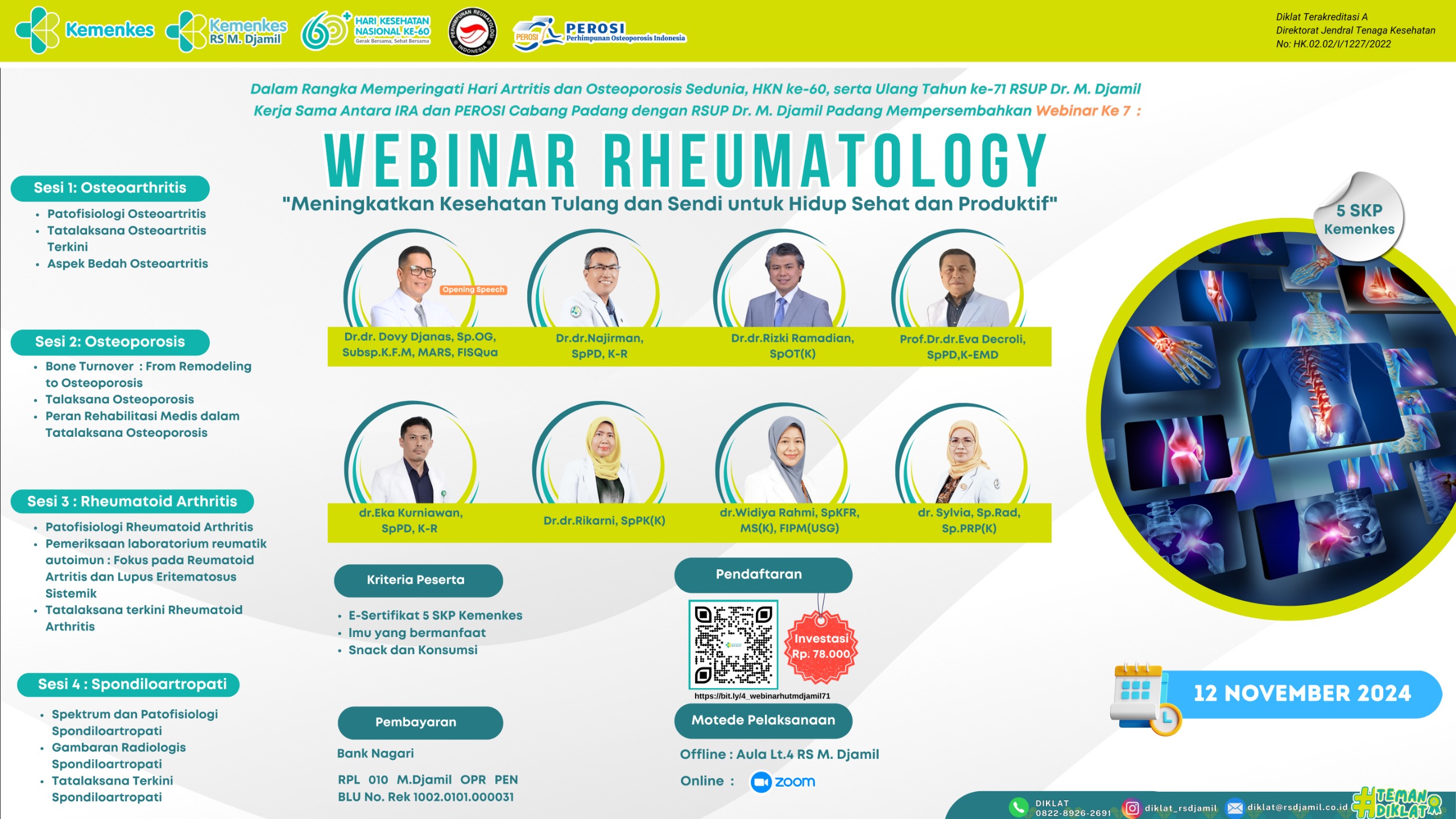 Webinar Rheumatology Meningkatkan Kesehatan Tulang dan Sendi untuk Hidup Sehat dan Produktif
