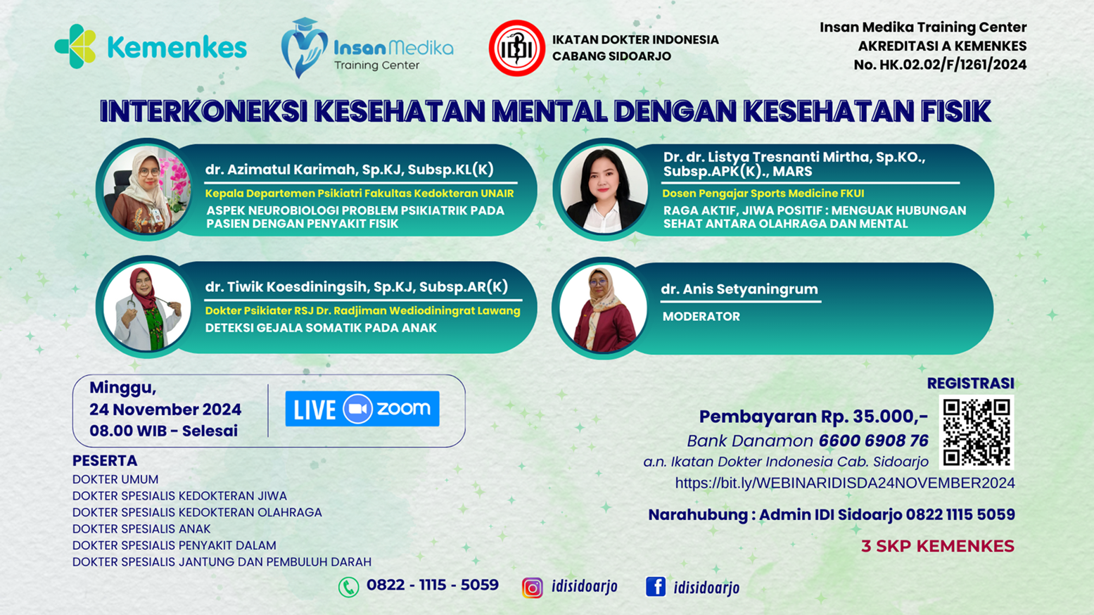 Webinar Pengaruh Interkoneksi Kesehatan Mental Dengan Kesehatan Fisik