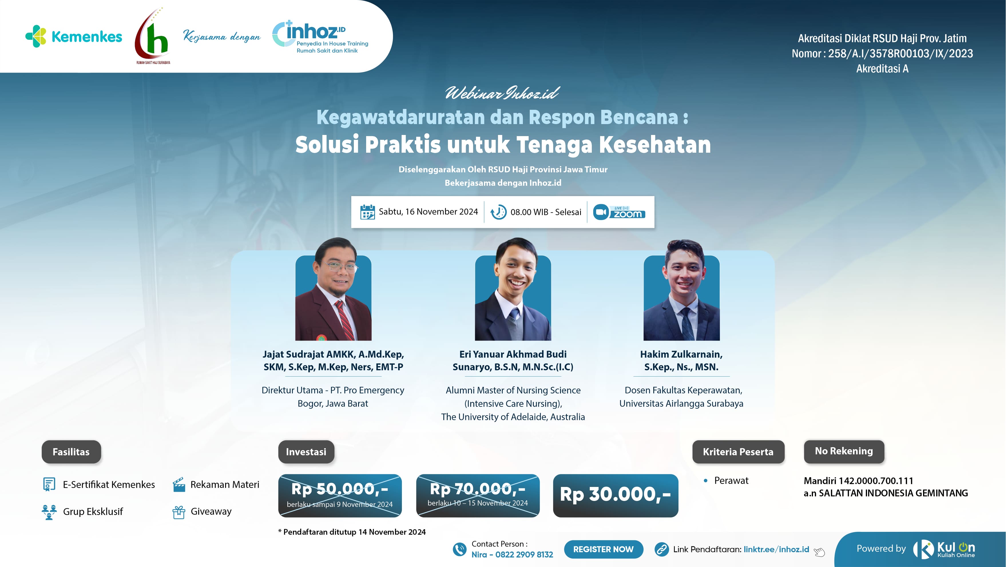 Webinar Kegawatdaruratan dan Respon Bencana  Solusi Praktis untuk Tenaga Kesehatan