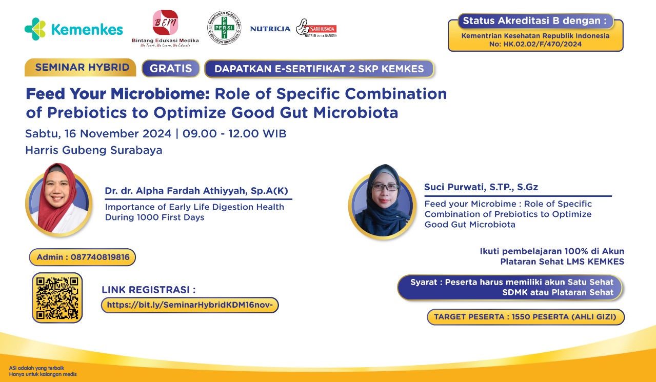 DSP GROGREAT SEMINAR HYBRID FOR DIETITION FEED YOUR MICROBIOME  ROLE OF SPECIFIC COMBINATION OF PREBIOTICS TO OPTIMIZE GOOD GUT MICROBIOTA